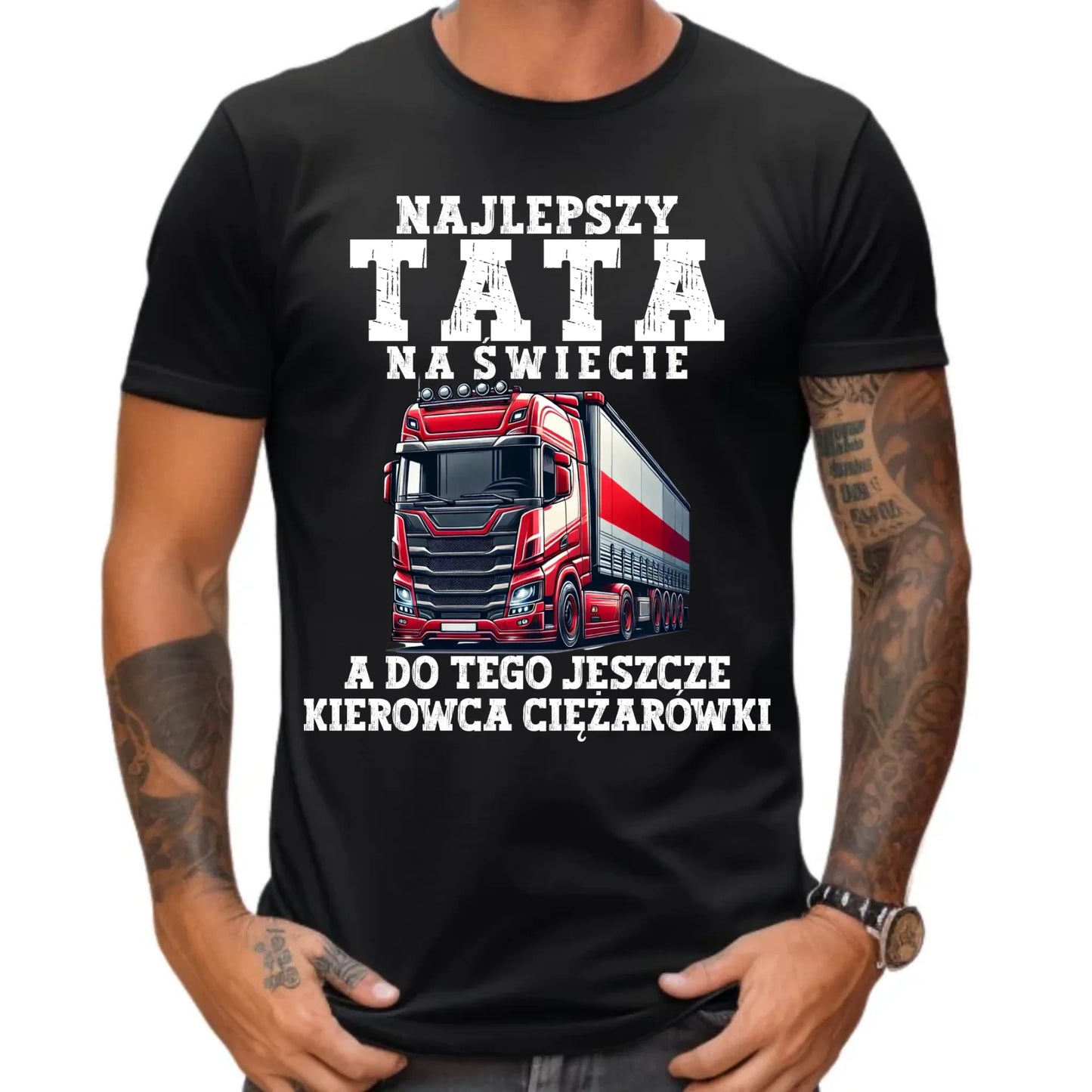 Koszulka męska - Najlepszy tata, a do tego kierowca ciężarówki ZKT09 - StoryCups.pl
