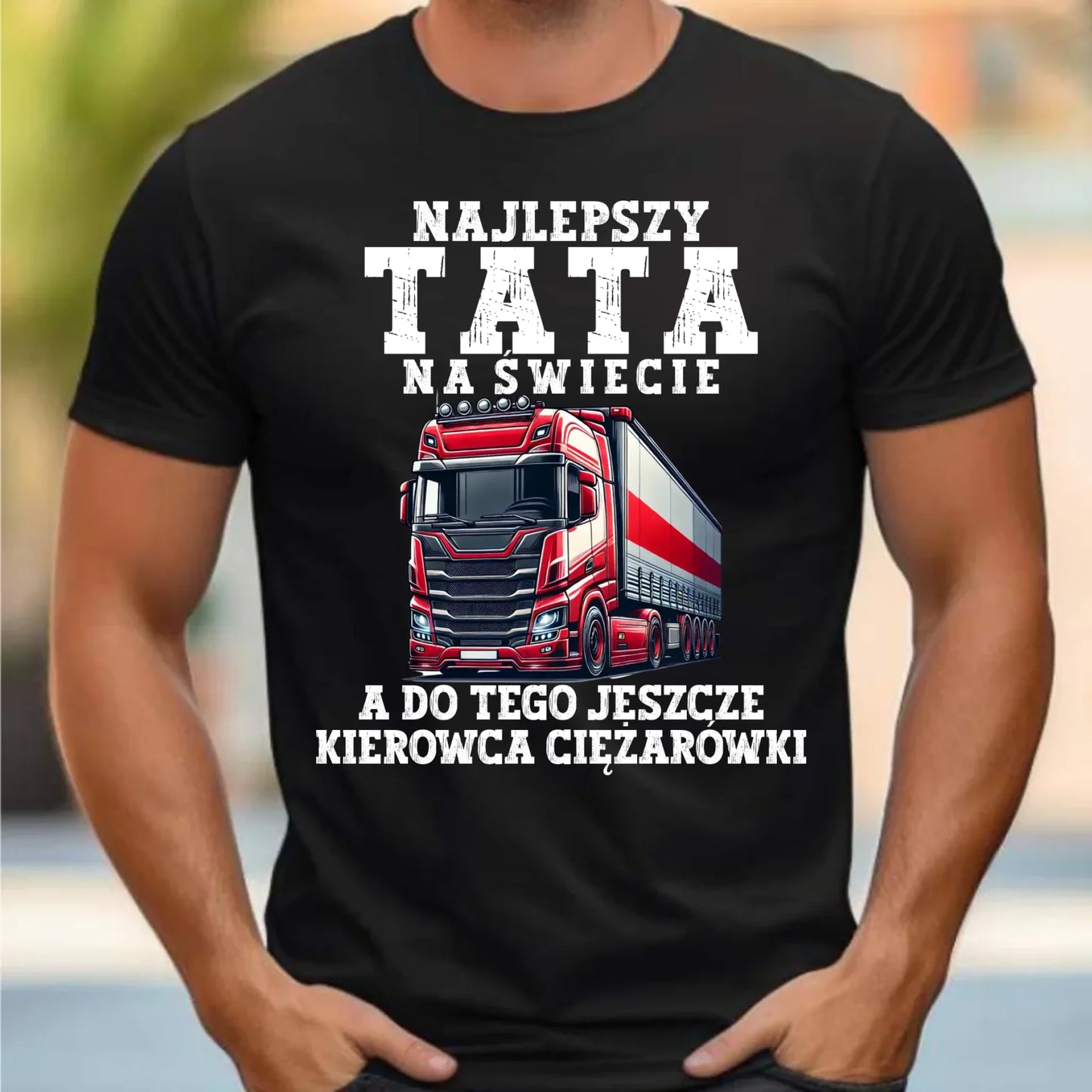 Koszulka męska - Najlepszy tata, a do tego kierowca ciężarówki ZKT09 - StoryCups.pl