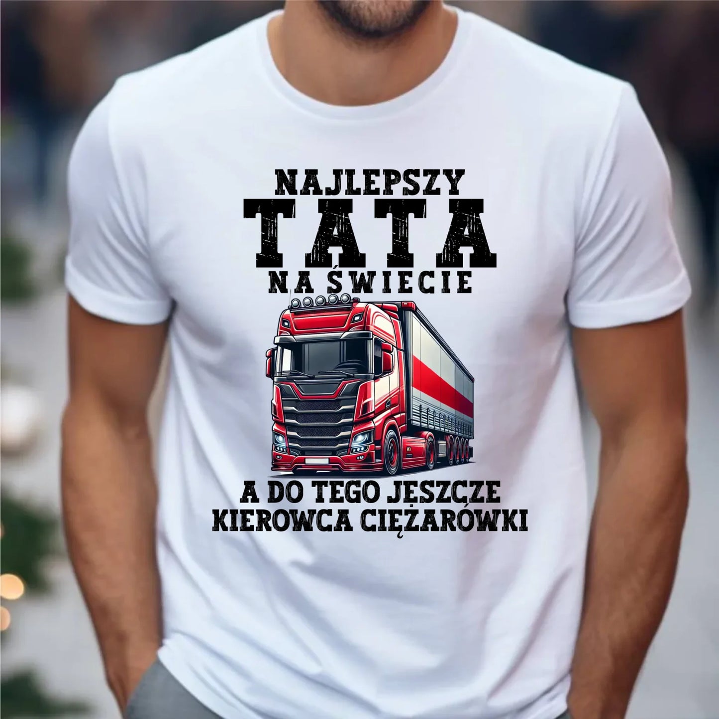 Koszulka męska - Najlepszy tata, a do tego kierowca ciężarówki ZKT09 - StoryCups.pl