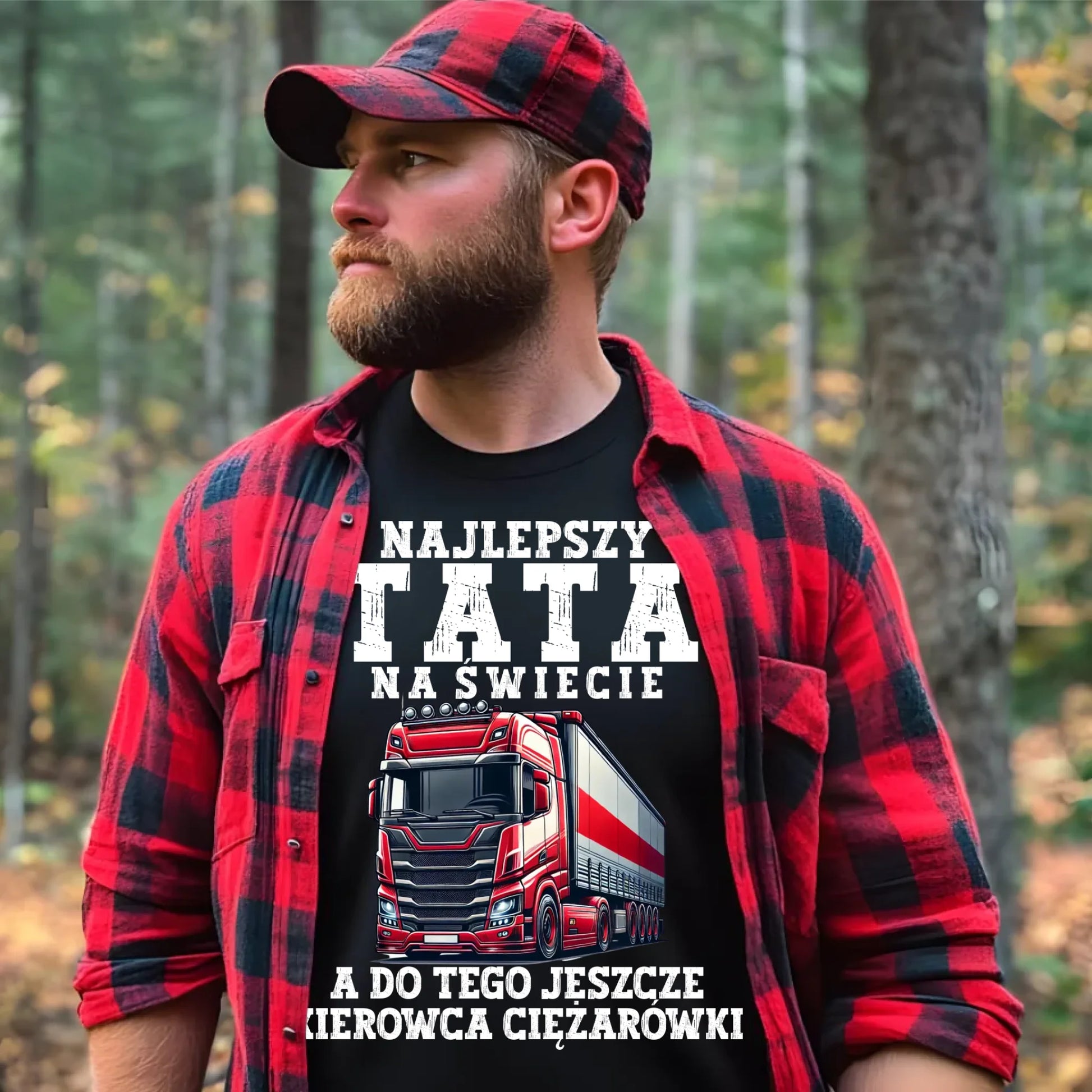 Koszulka męska - Najlepszy tata, a do tego kierowca ciężarówki ZKT09 - StoryCups.pl