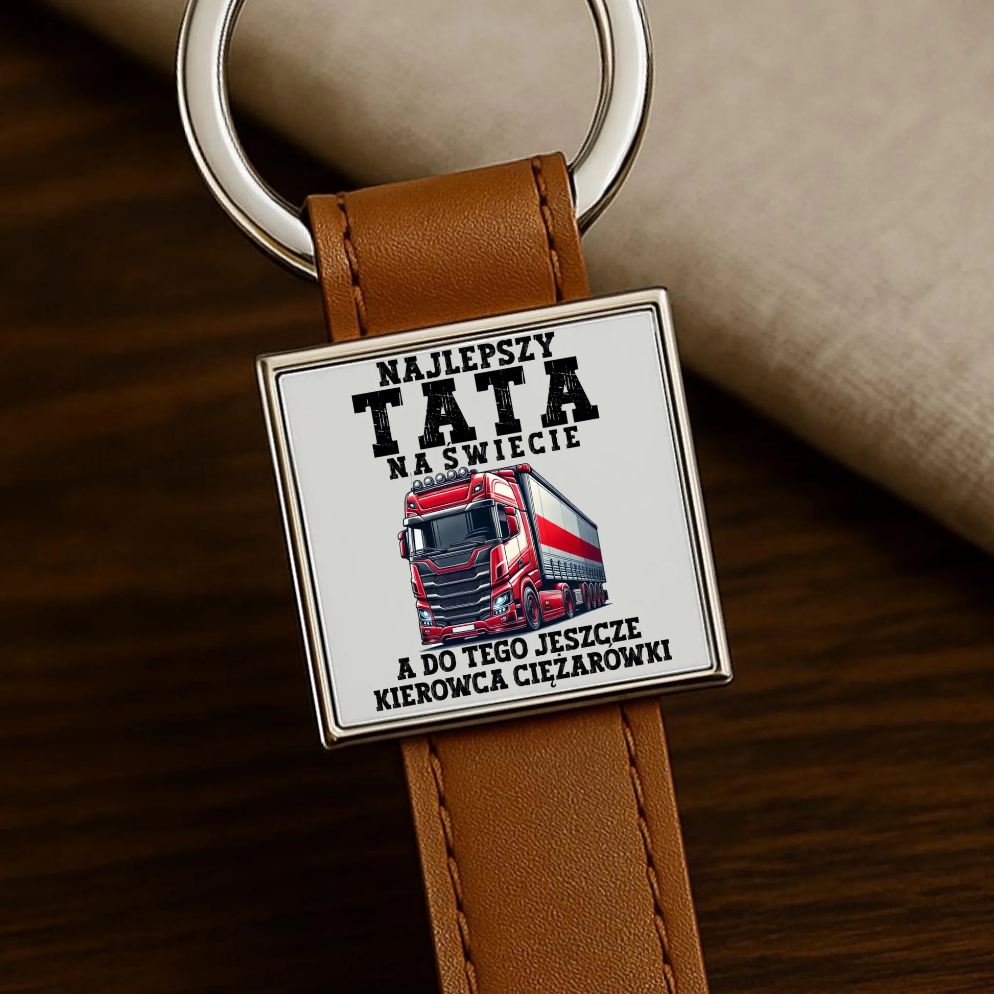 Brelok - prezent dla taty - Najlepszy tata, a do tego kierowca ciężarówki ZKT09 - StoryCups.pl