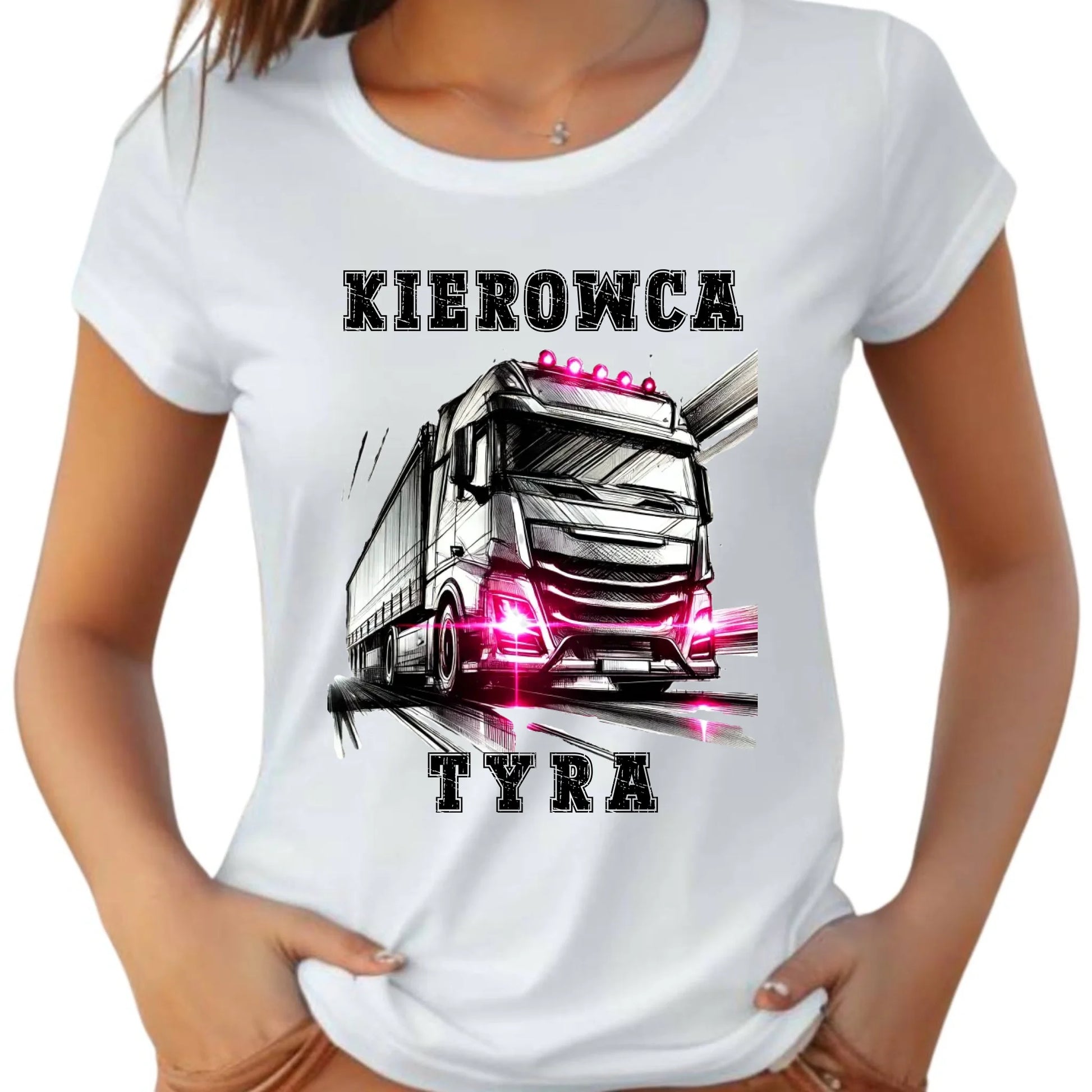 Koszulka damska dla kierowcy ciężarówki - Kierowca tyra ZKT15 - StoryCups.pl