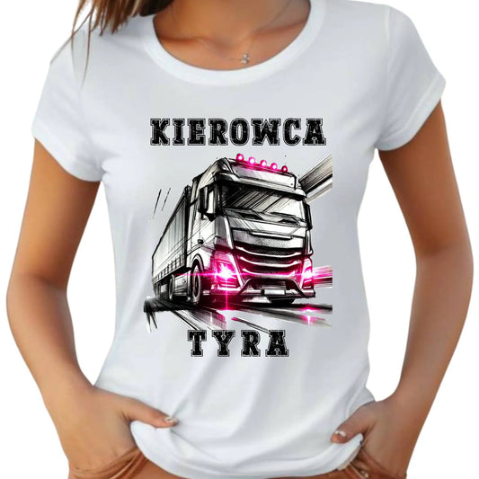 Koszulka damska dla kierowcy ciężarówki - Kierowca tyra ZKT15 - StoryCups.pl