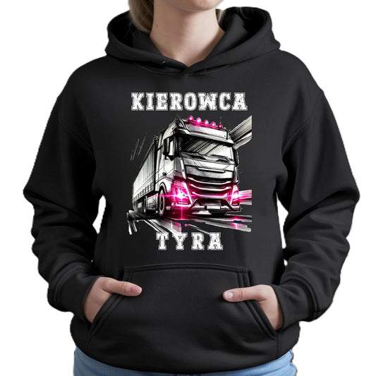 Bluza damska z kapturem dla kierowcy ciężarówki - Kierowca tyra ZKT15 - StoryCups.pl