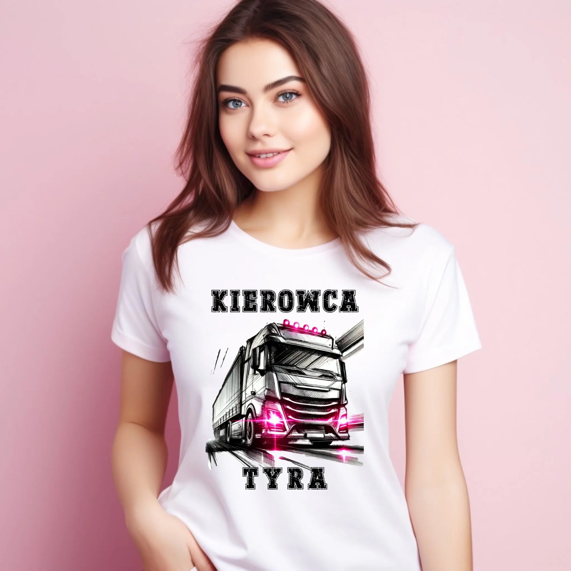Koszulka damska dla kierowcy ciężarówki - Kierowca tyra ZKT15 - StoryCups.pl