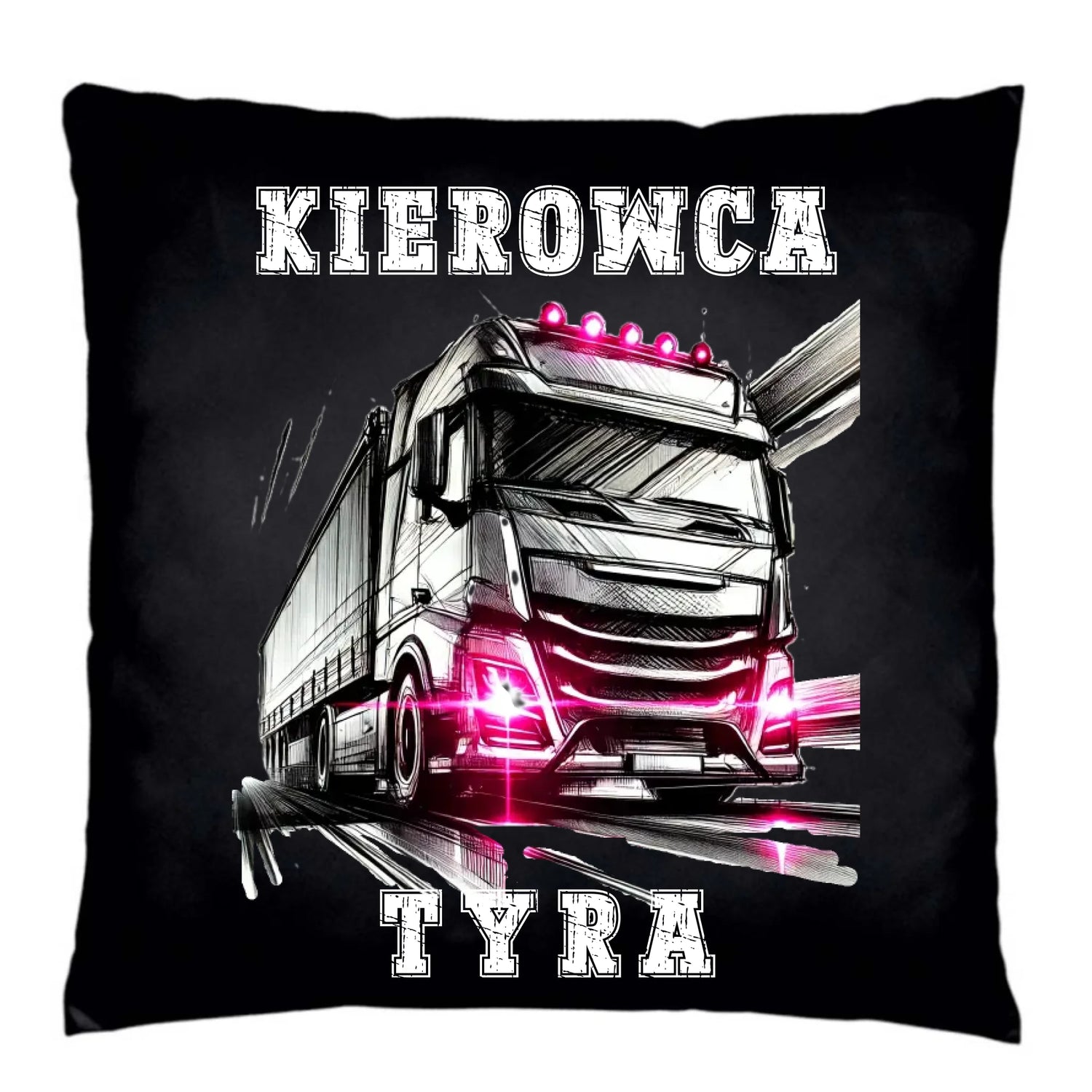 Poduszka dekoracyjna dla kobiety kierowcy ciężarówki - Kierowca tyra ZKT15 - StoryCups.pl