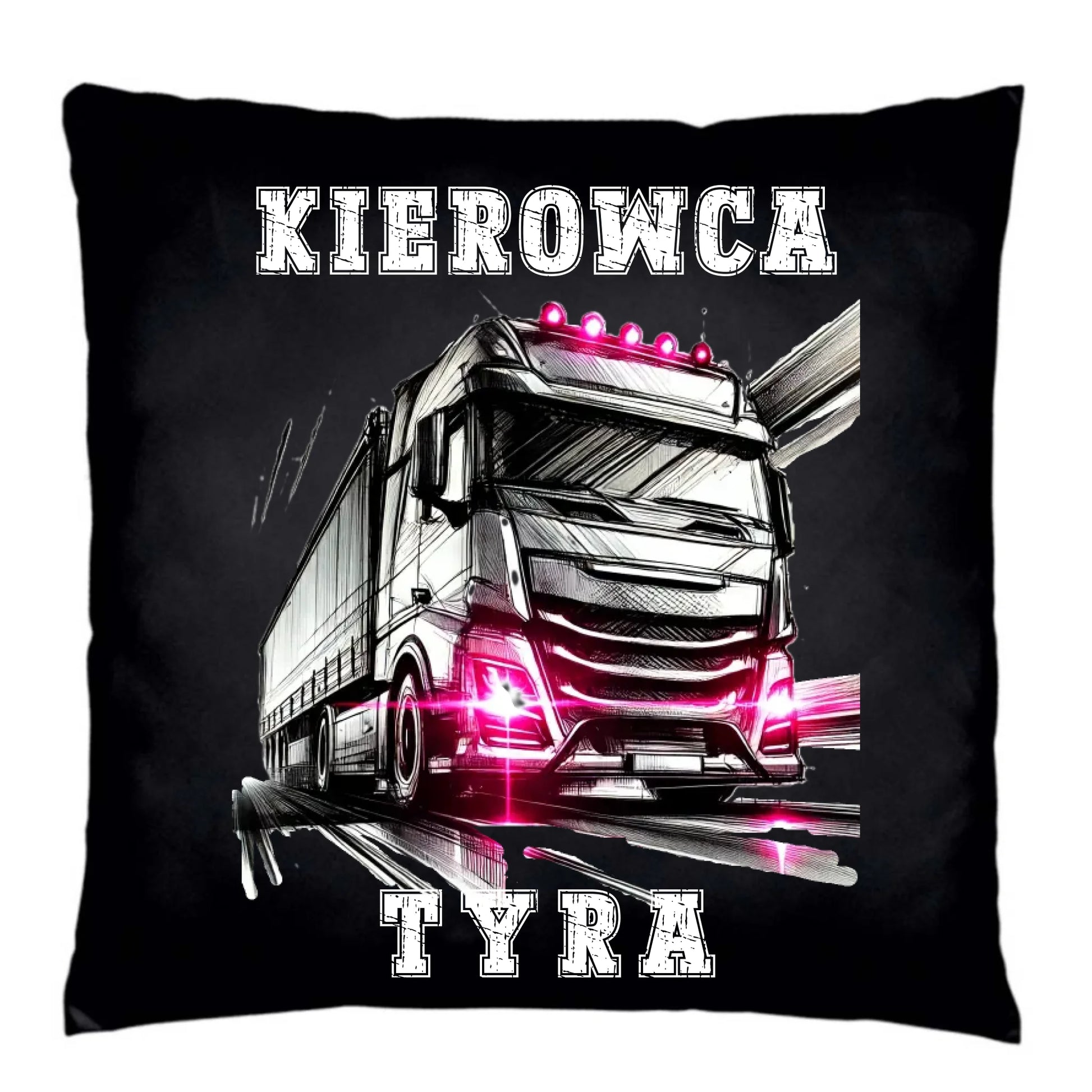 Poduszka dekoracyjna dla kobiety kierowcy ciężarówki - Kierowca tyra ZKT15 - StoryCups.pl