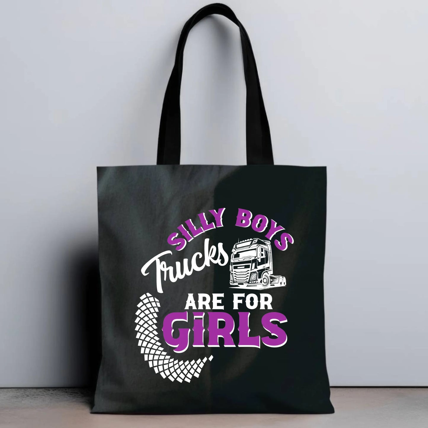 Torba - kierowca ciężarówki - Silly boys trucks are for girls ZKT11 - StoryCups.pl