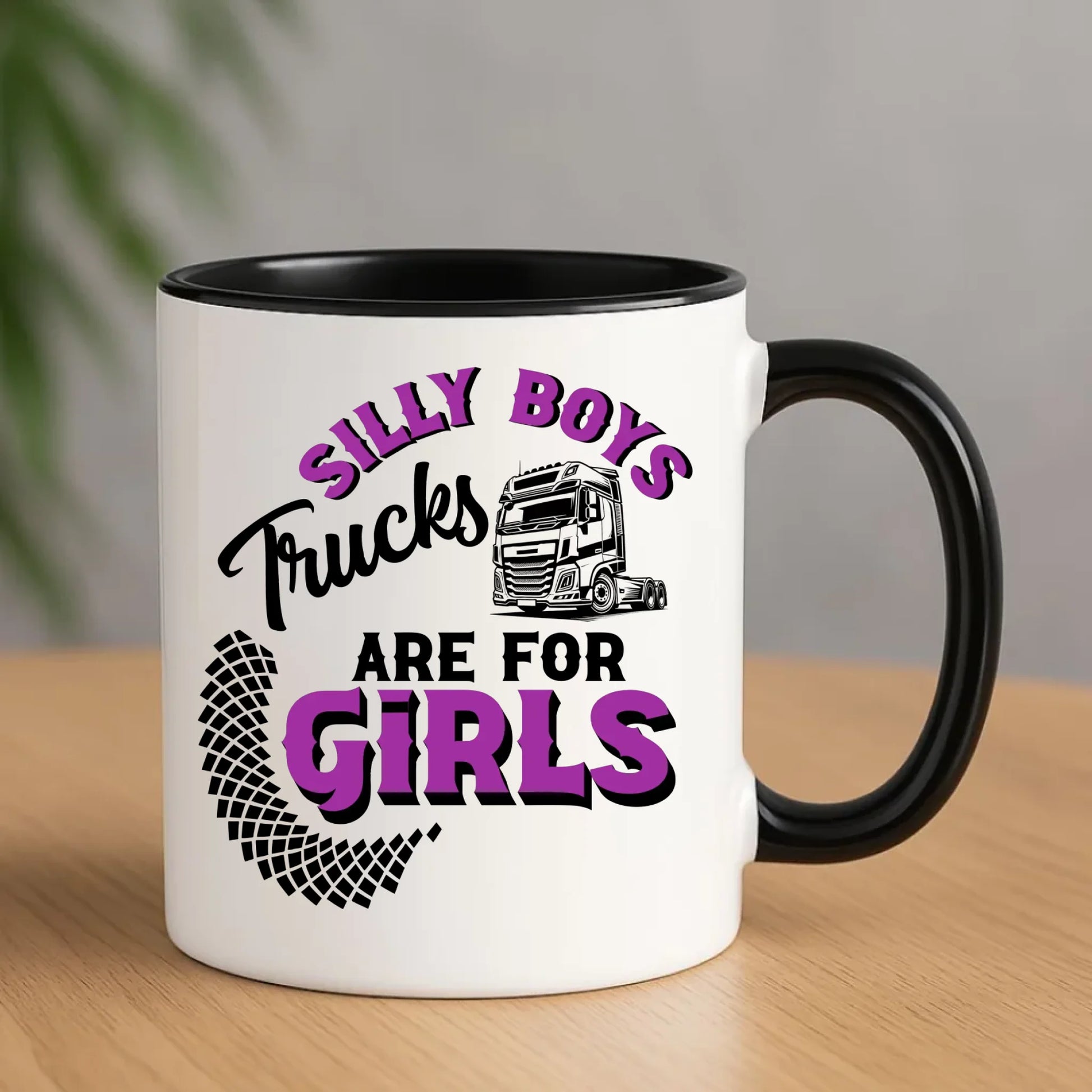 Kubel - kierowca ciężarówki - Silly boys trucks are for girls ZKT11 - StoryCups.pl