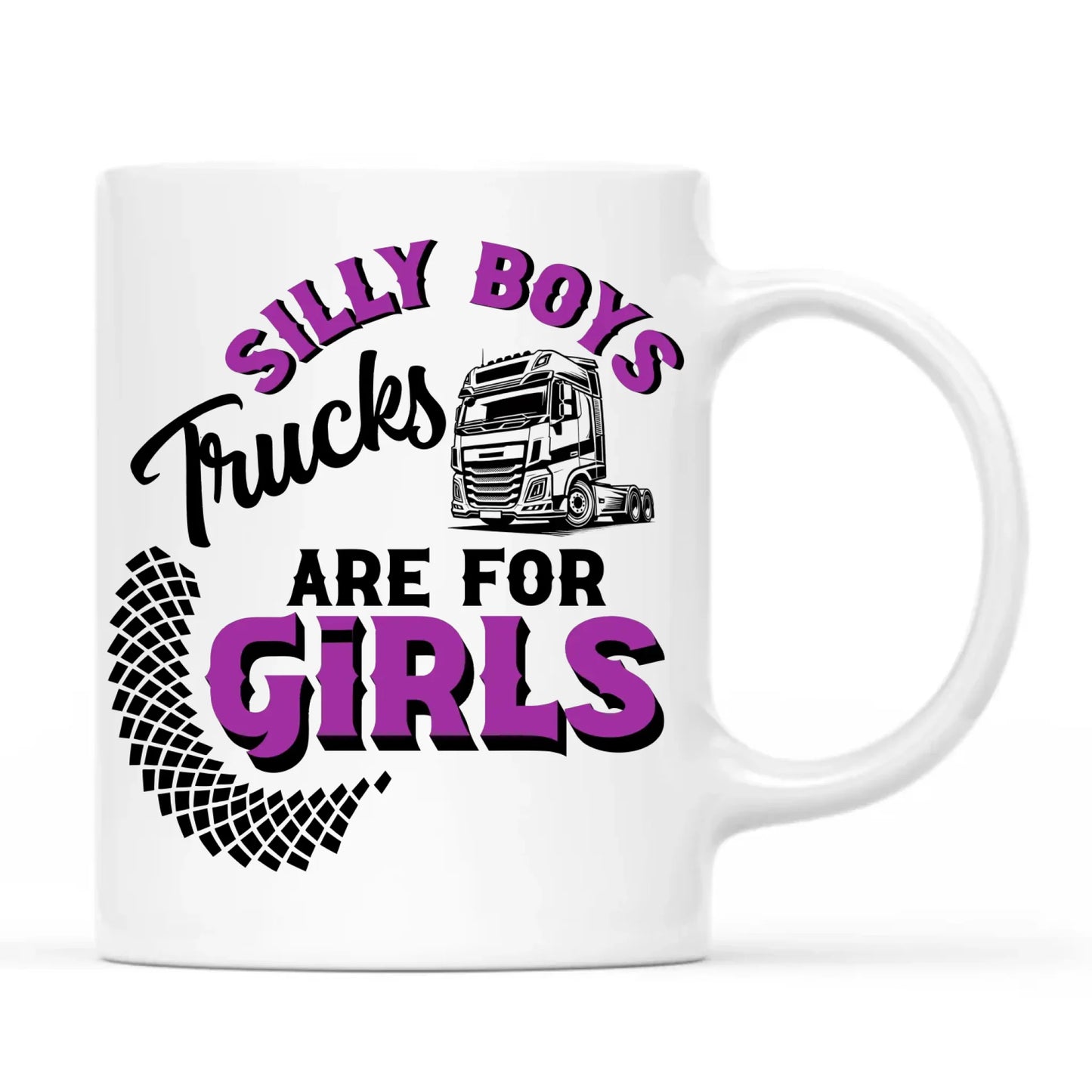 Kubel - kierowca ciężarówki - Silly boys trucks are for girls ZKT11 - StoryCups.pl