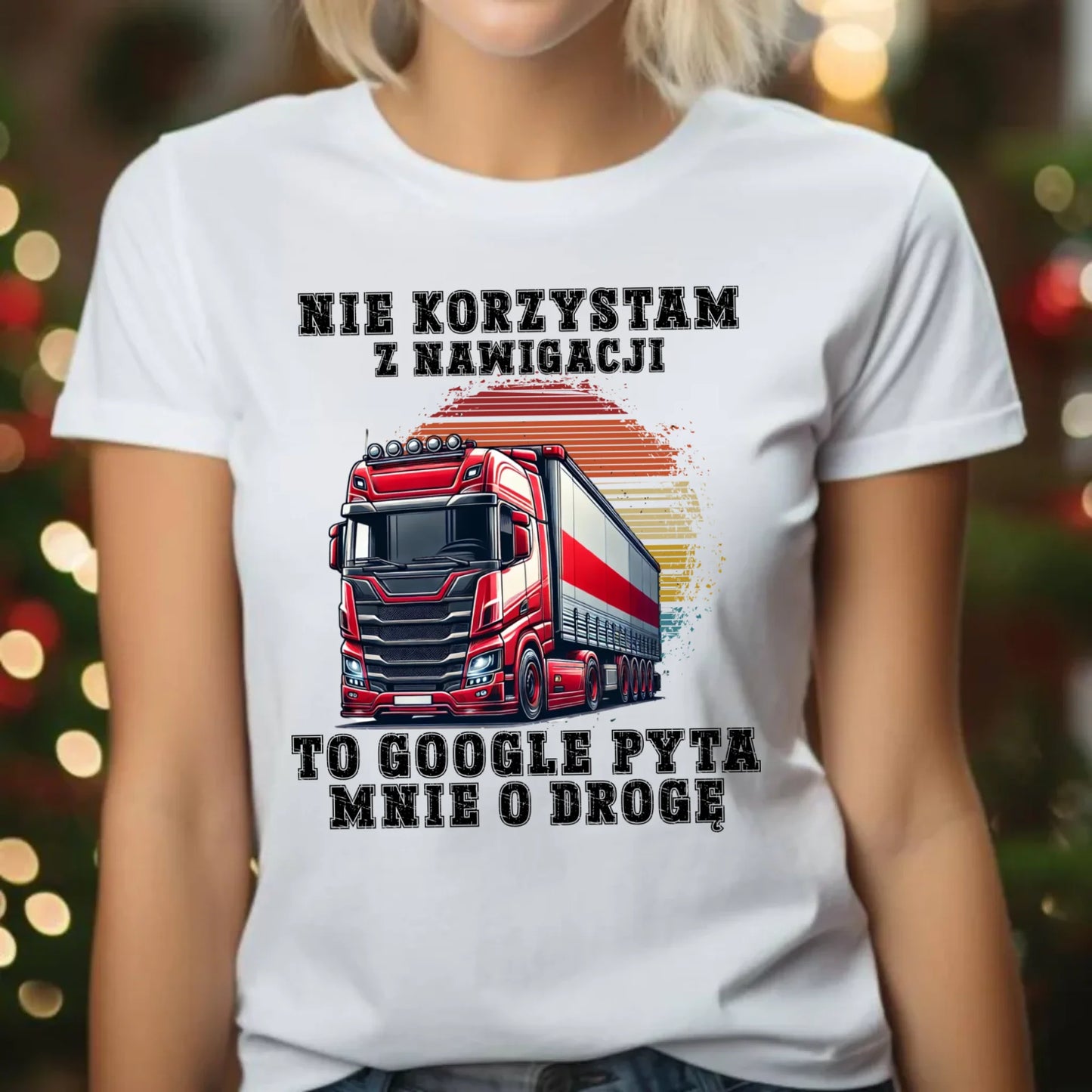Koszulka damska - kierowca ciężarówki - Google pyta mnie o drogę ZKT10 - StoryCups.pl