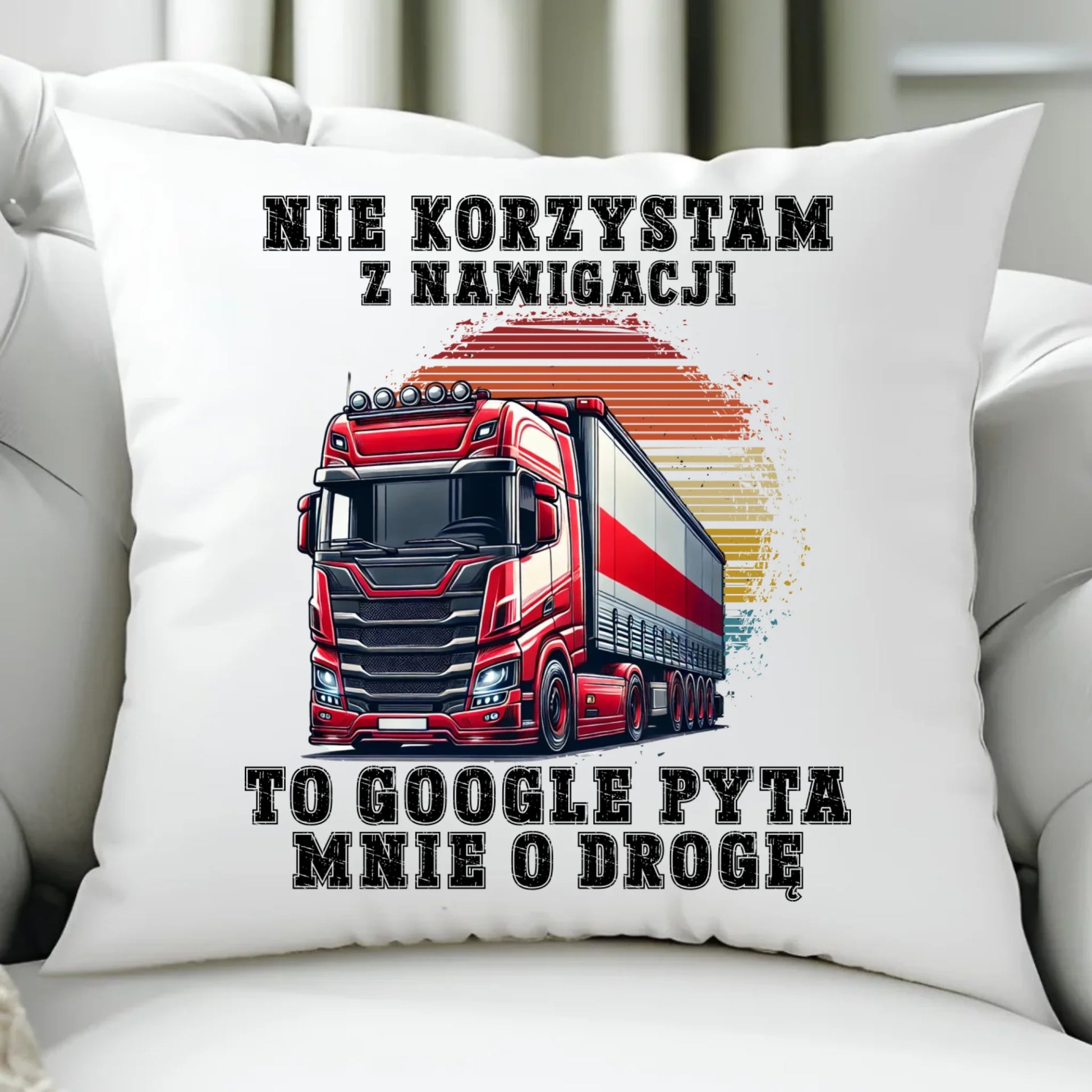 Poduszka - kierowca ciężarówki - Google pyta mnie o drogę ZKT10 - StoryCups.pl