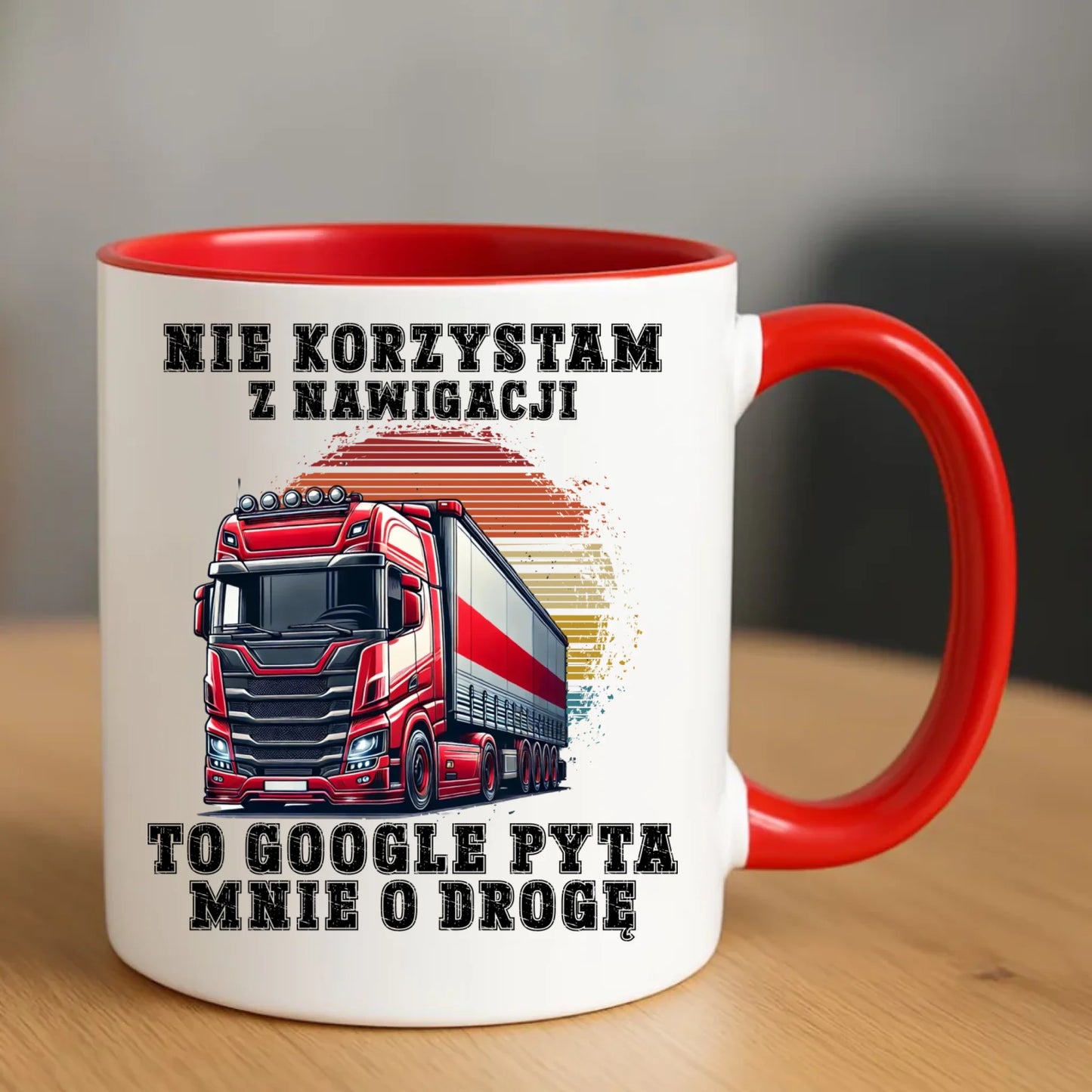 Kubek dla kierowcy ciężarówki - Google pyta mnie o drogę ZKT10 - StoryCups.pl