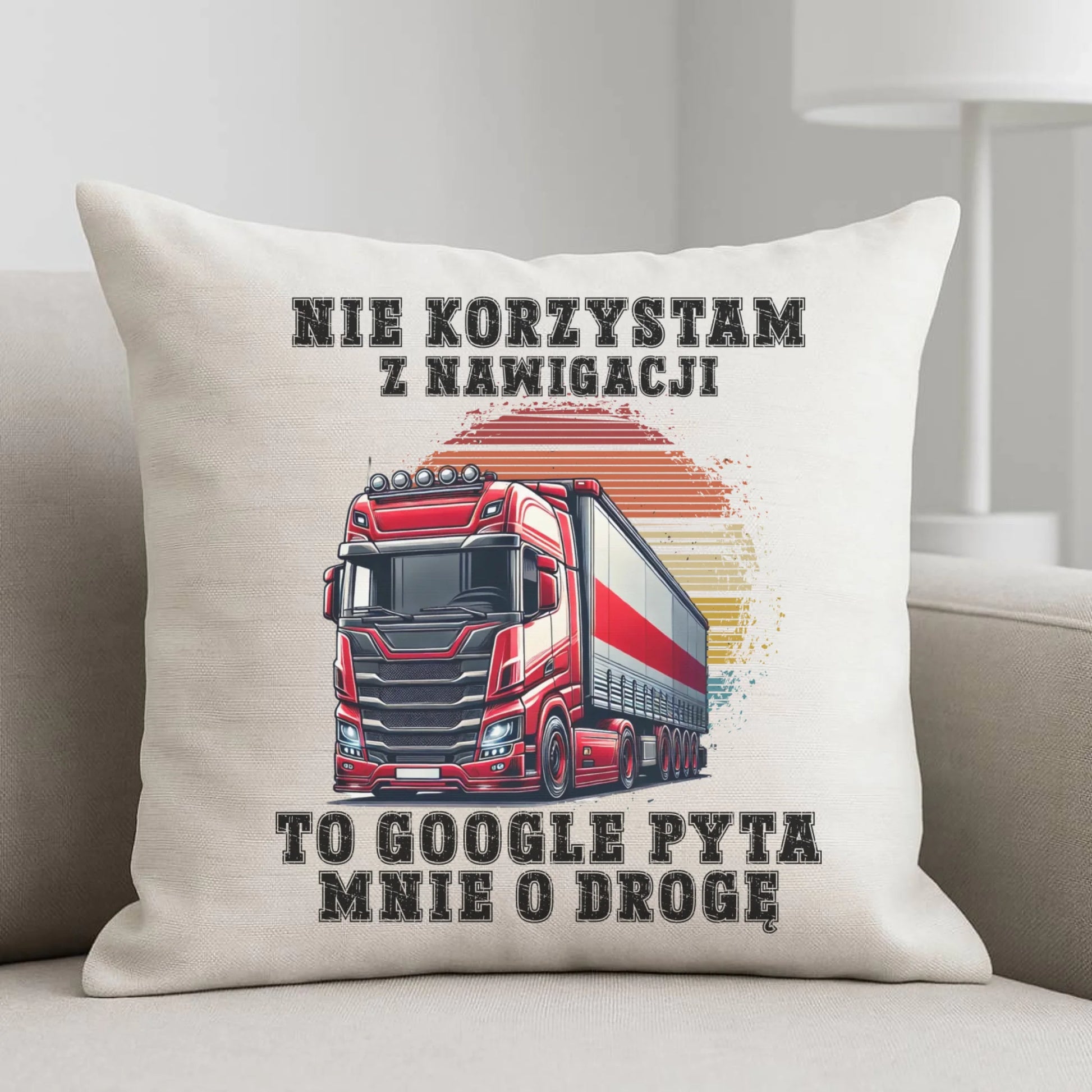 Poduszka - kierowca ciężarówki - Google pyta mnie o drogę ZKT10 - StoryCups.pl