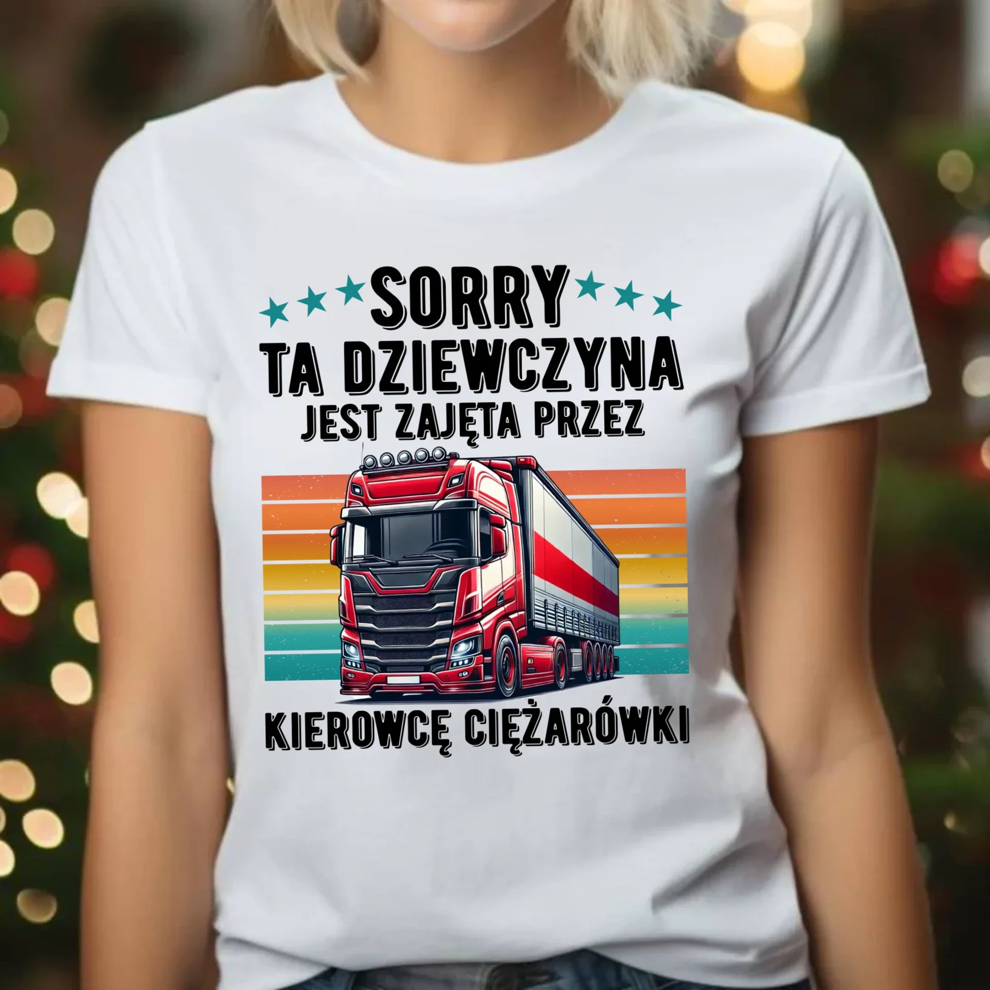 Koszulka damska - Ta dziewczyna jest zajęta przez kierowcę ciężarówki ZKT12 - StoryCups.pl