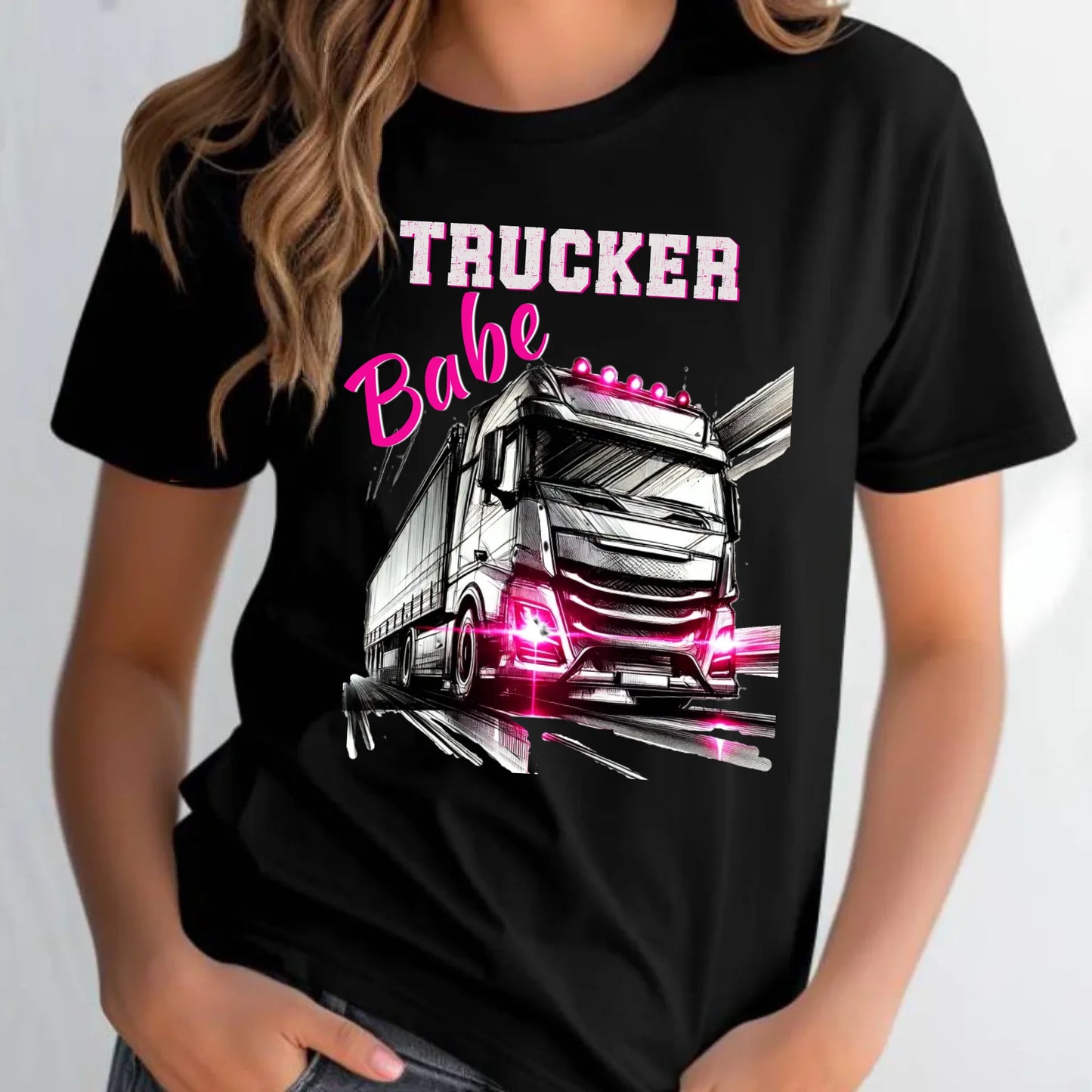 Koszulka damska - kierowca ciężarówki - Trucker Babe ZKT13 - StoryCups.pl