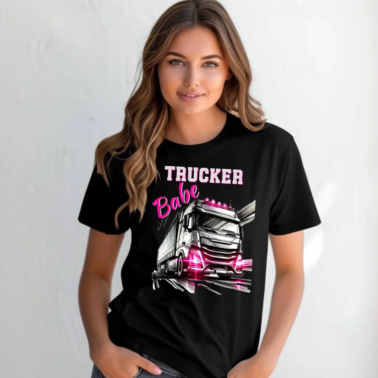 Koszulka damska - kierowca ciężarówki - Trucker Babe ZKT13 - StoryCups.pl