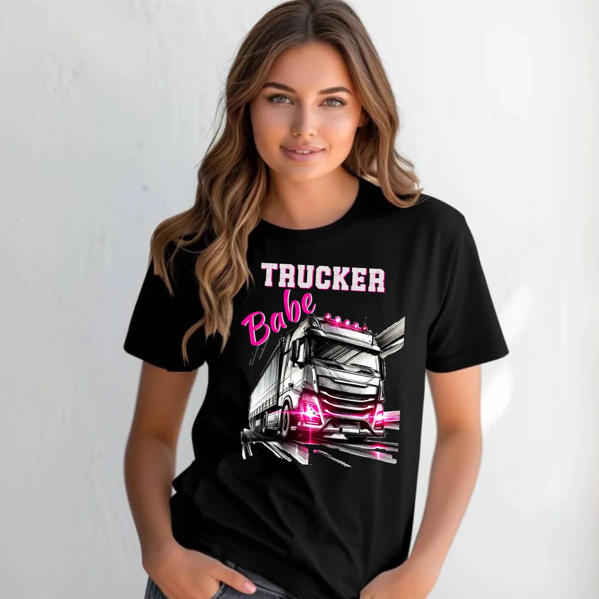 Koszulka damska - kierowca ciężarówki - Trucker Babe ZKT13 - StoryCups.pl