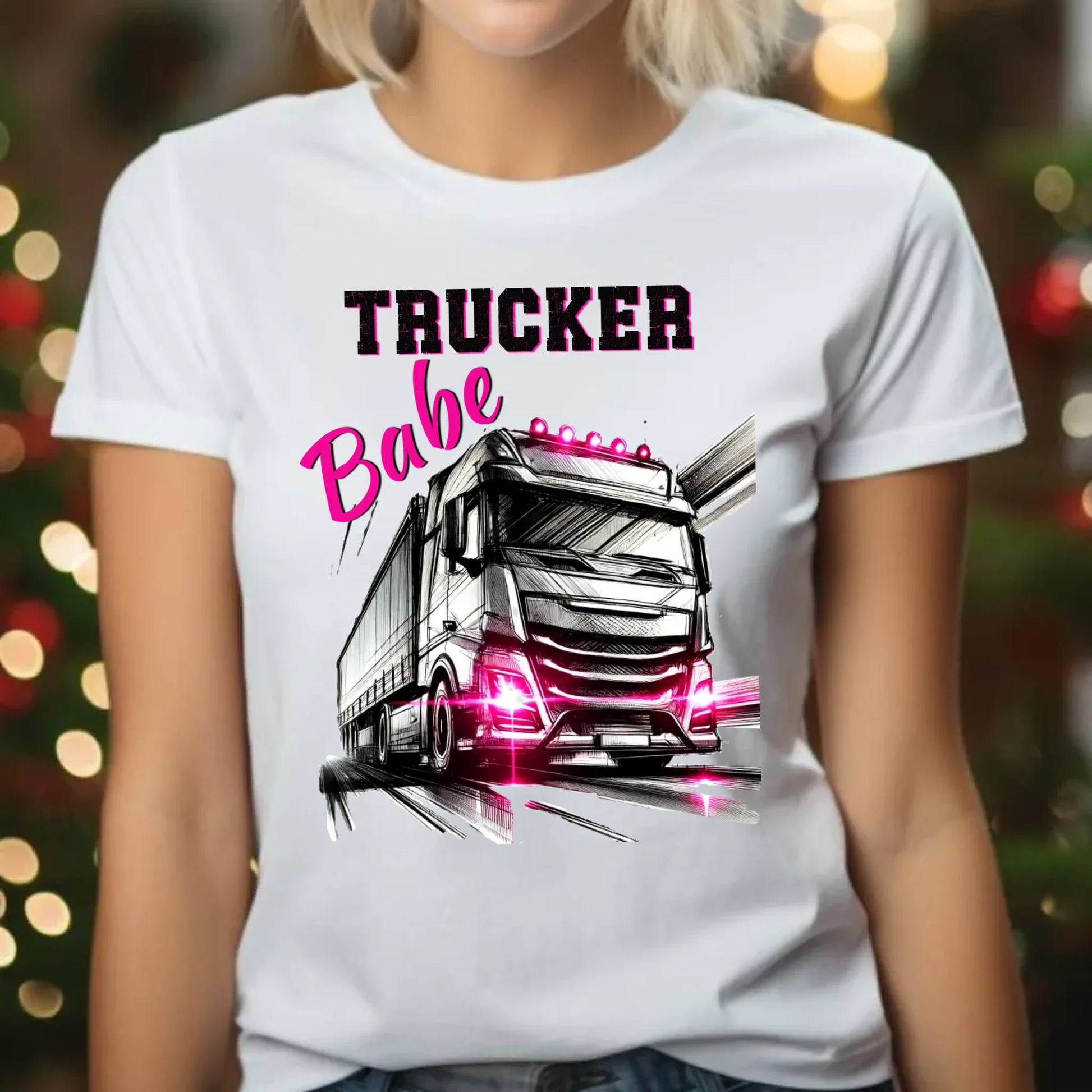Koszulka damska - kierowca ciężarówki - Trucker Babe ZKT13 - StoryCups.pl