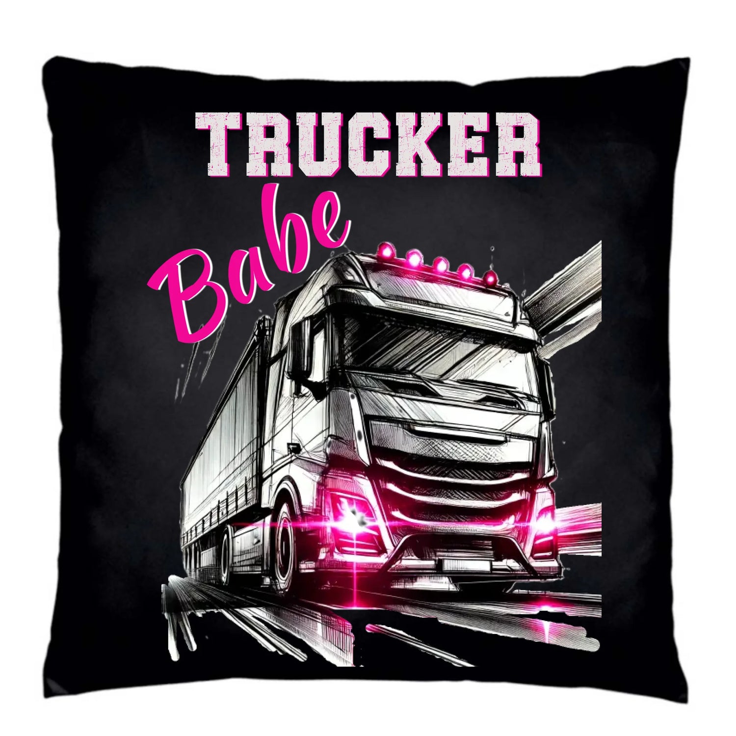 Poduszka dekoracyjna - kierowca ciężarówki - Trucker Babe ZKT13 - StoryCups.pl