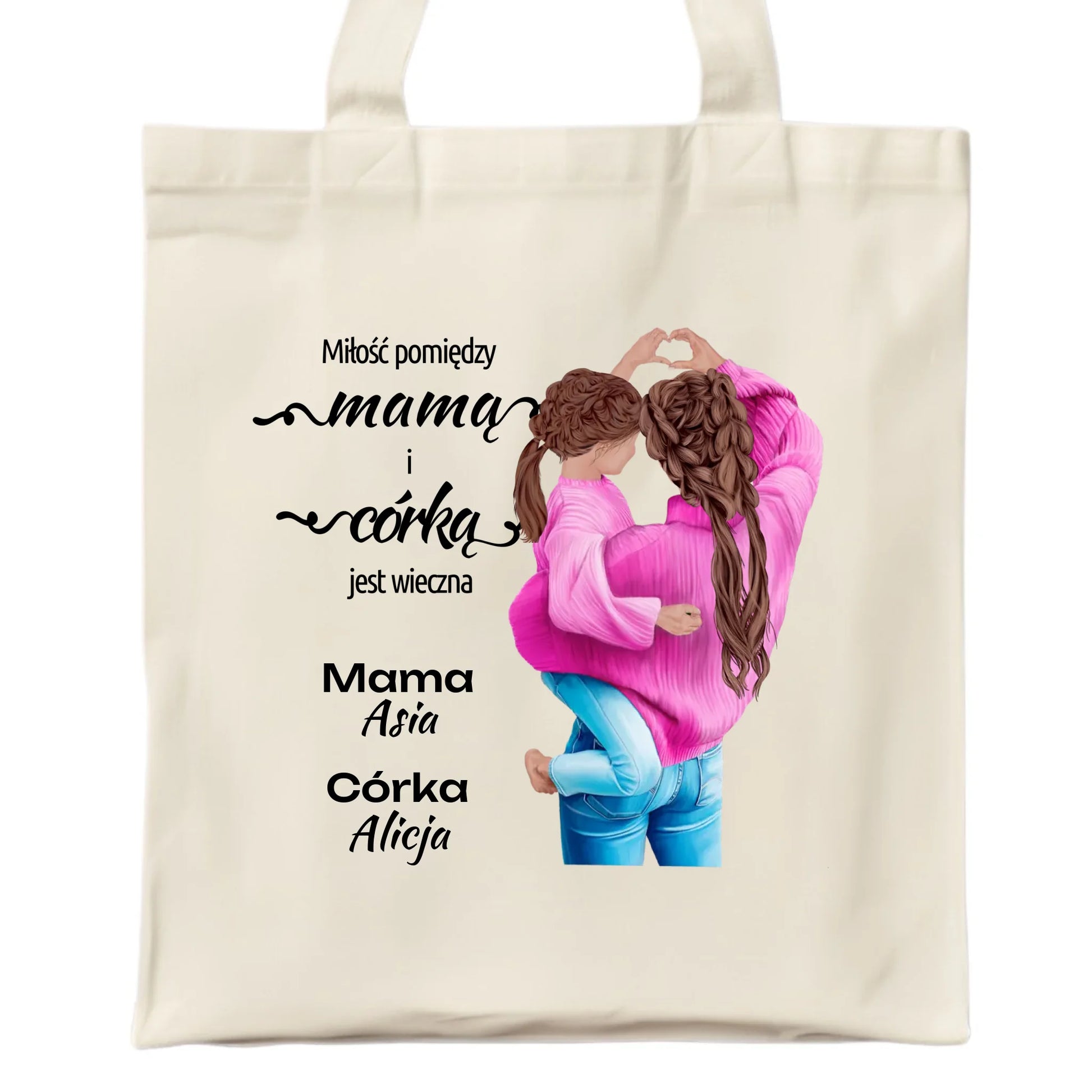 Torba dla mamy - Mama z córką - personalizowana DM38 - StoryCups.pl