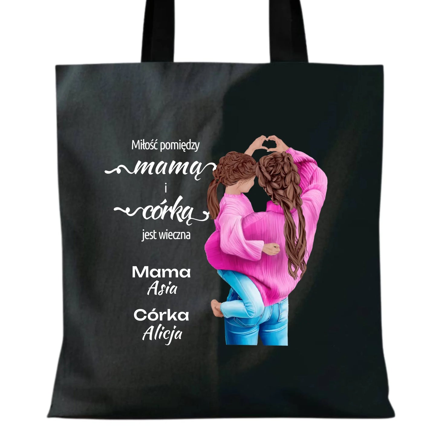 Torba dla mamy - Mama z córką - personalizowana DM38 - StoryCups.pl