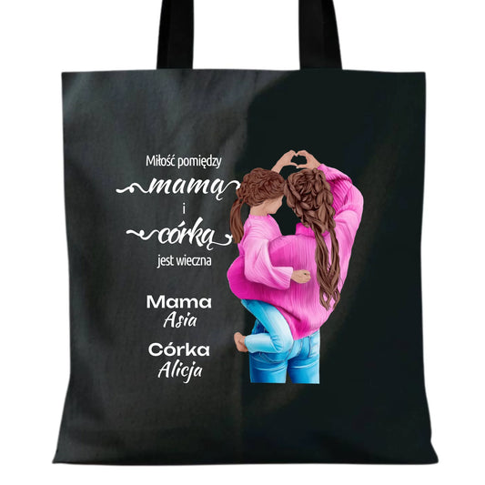 Torba dla mamy - Mama z córką - personalizowana DM38 - StoryCups.pl