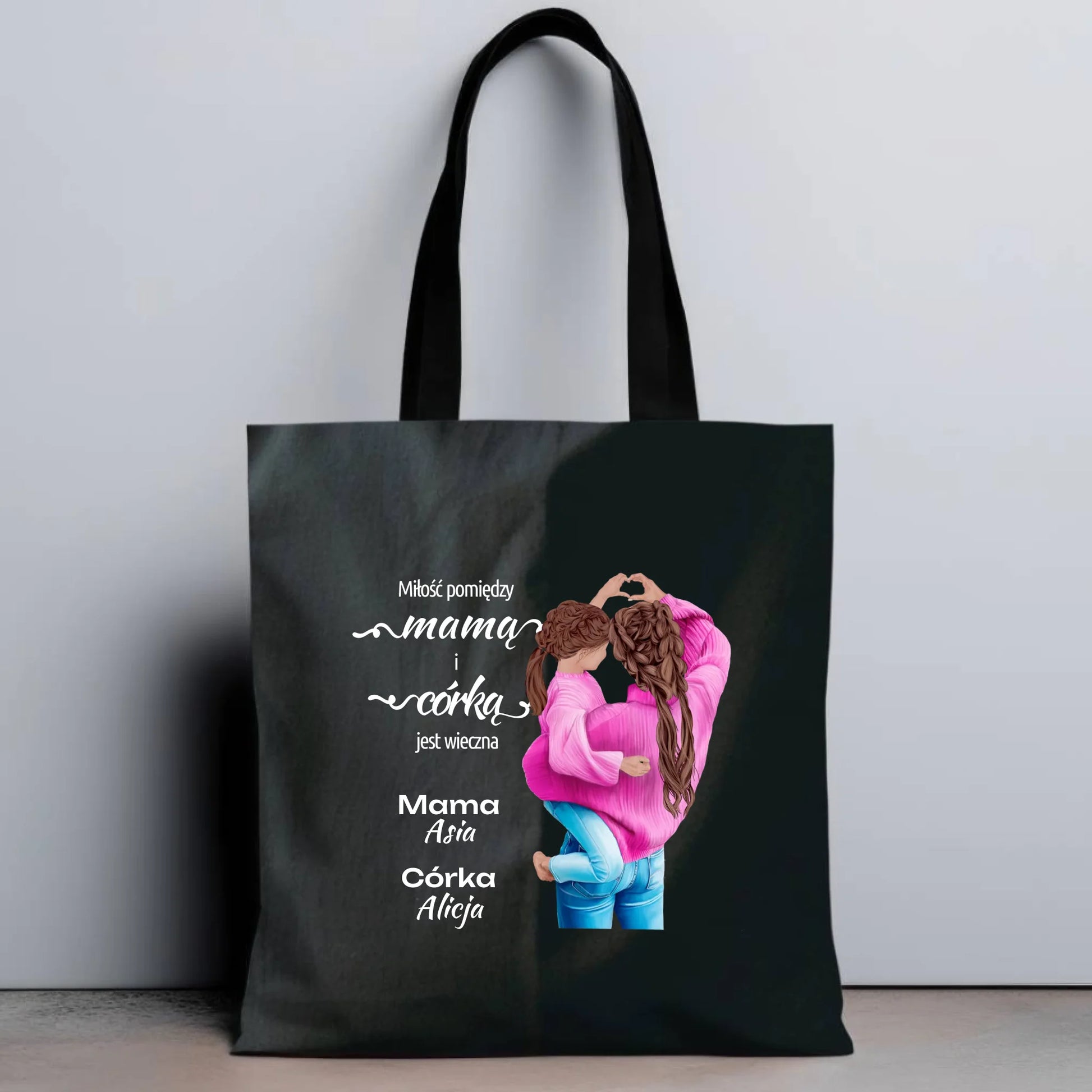 Torba dla mamy - Mama z córką - personalizowana DM38 - StoryCups.pl
