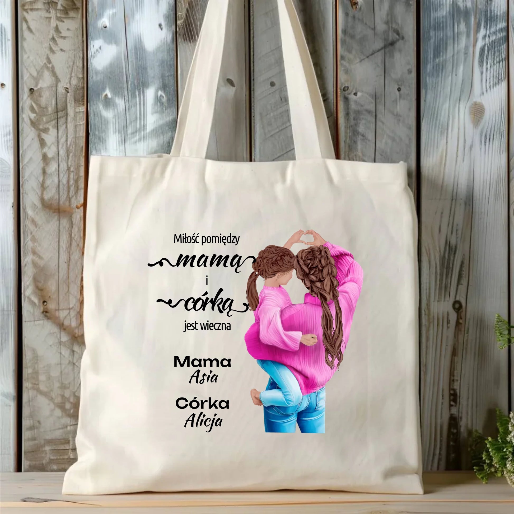 Torba dla mamy - Mama z córką - personalizowana DM38 - StoryCups.pl