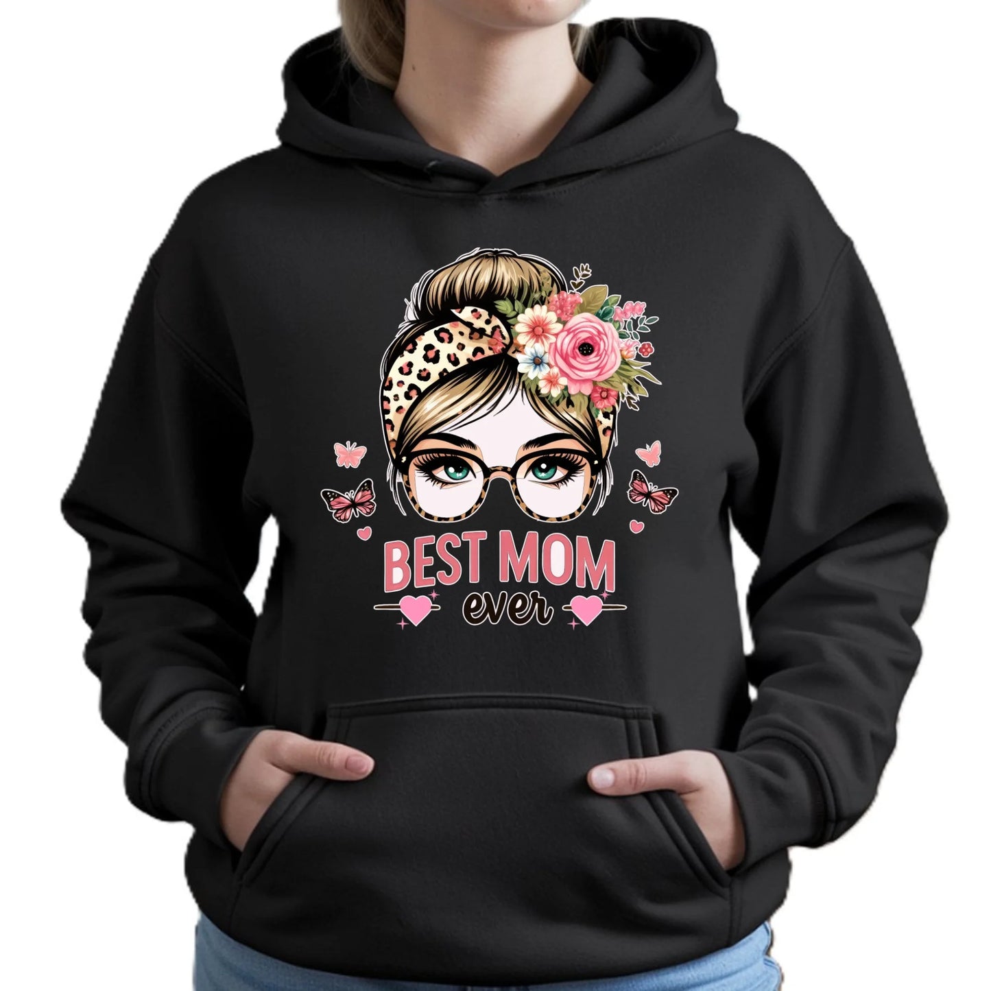 Bluza damska z kapturem dla mamy - Best mom ever DM37 - StoryCups.pl