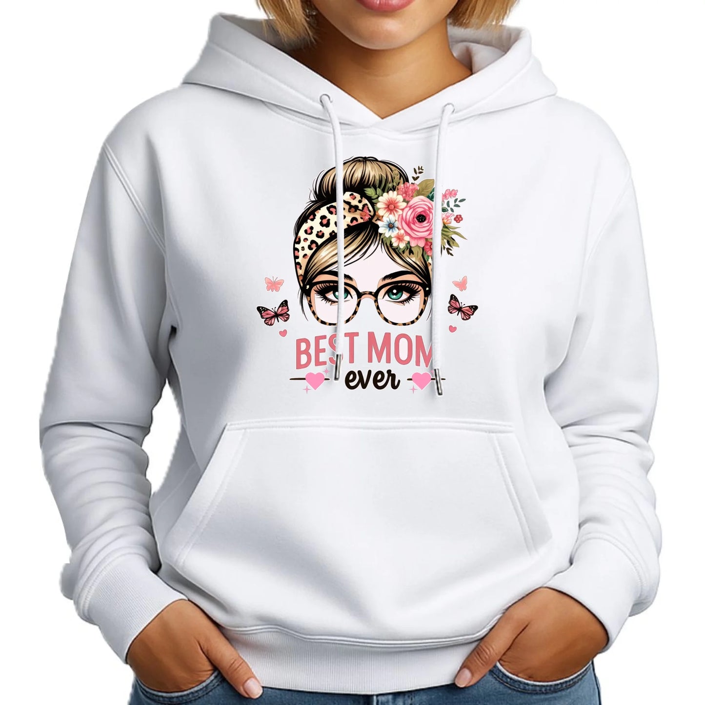 Bluza damska z kapturem dla mamy - Best mom ever DM37 - StoryCups.pl