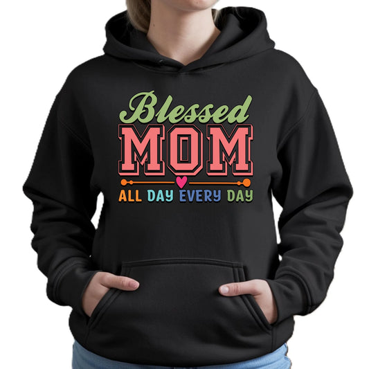 Bluza damska z kapturem dla mamy - Mom all day every day DM36 - StoryCups.pl