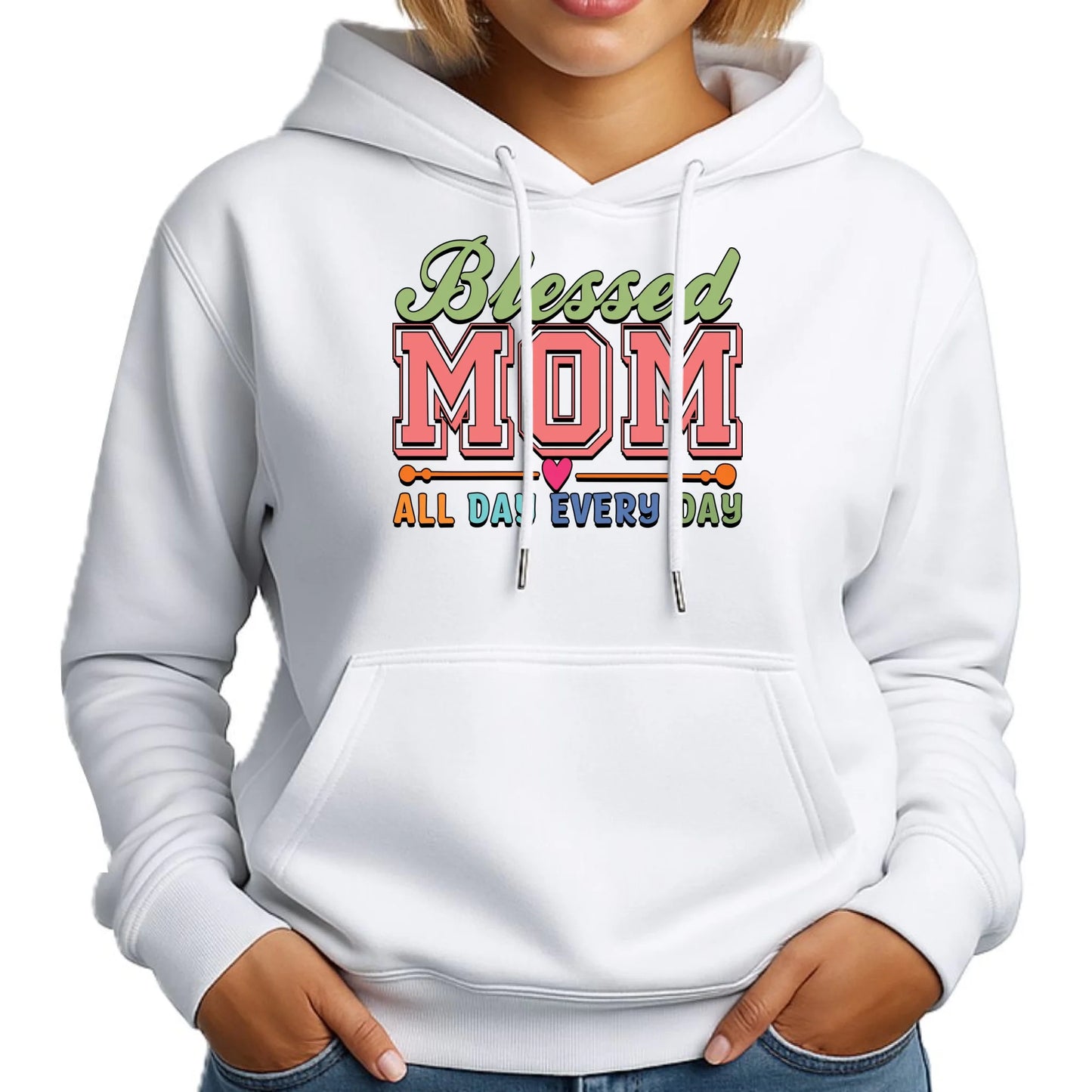 Bluza damska z kapturem dla mamy - Mom all day every day DM36 - StoryCups.pl