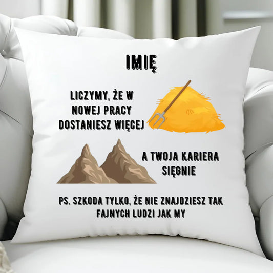 Poduszka na odejście z pracy - Nie znajdziesz tak fajnych ludzi jak my - personalizowana OP04 - StoryCups.pl