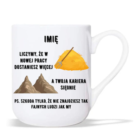 Kubek elegant na odejście z pracy - Nie znajdziesz tak fajnych ludzi jak my - personalizowany OP04