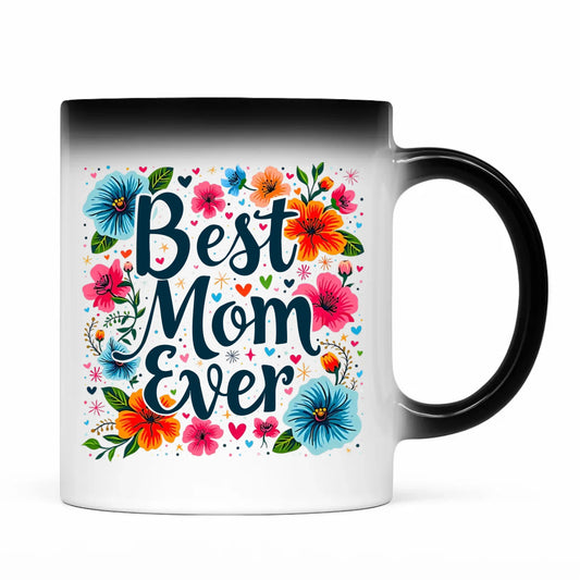 Kubek magiczny dla mamy - Kwiaty - Best mom ever DM34 - StoryCups.pl