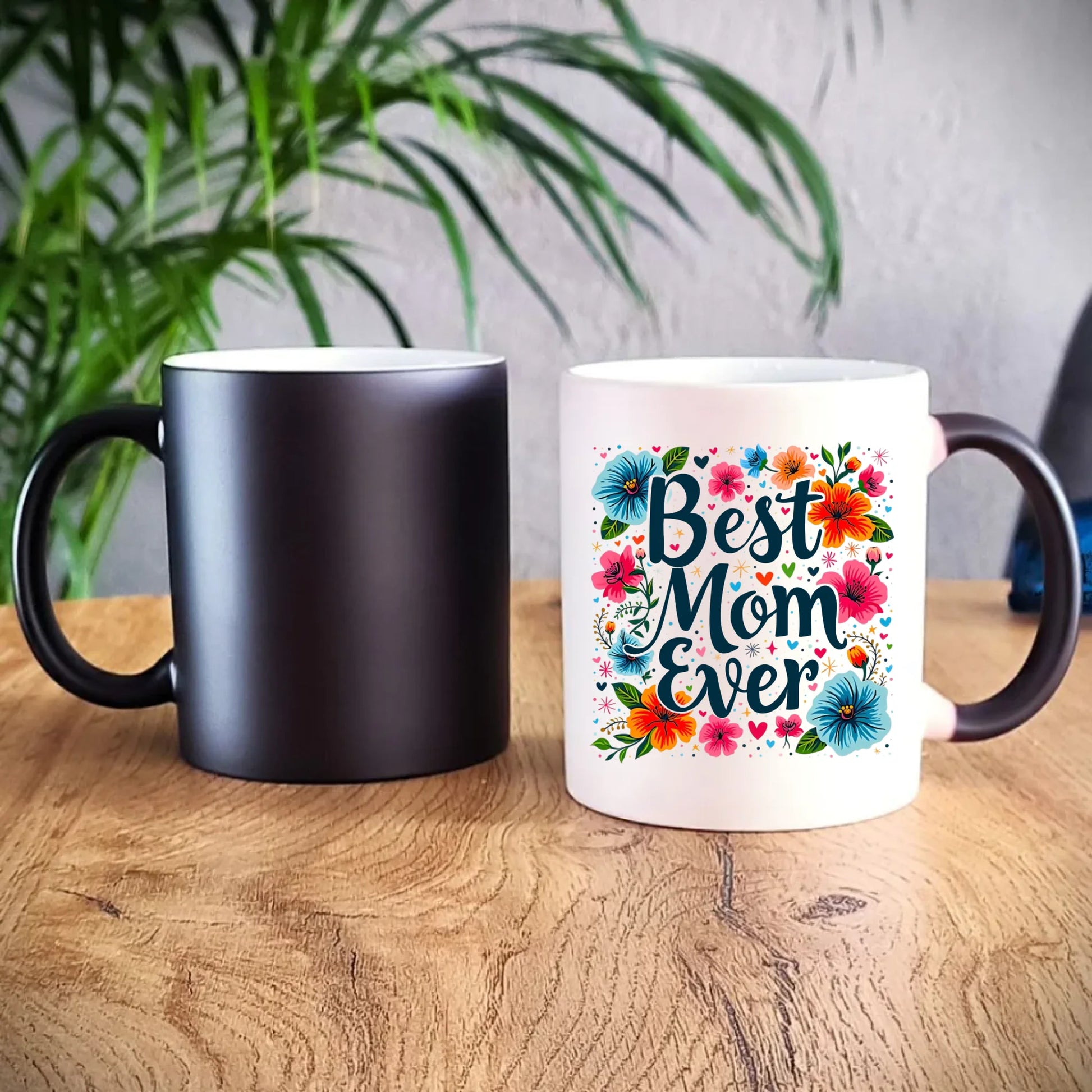 Kubek magiczny dla mamy - Kwiaty - Best mom ever DM34 - StoryCups.pl
