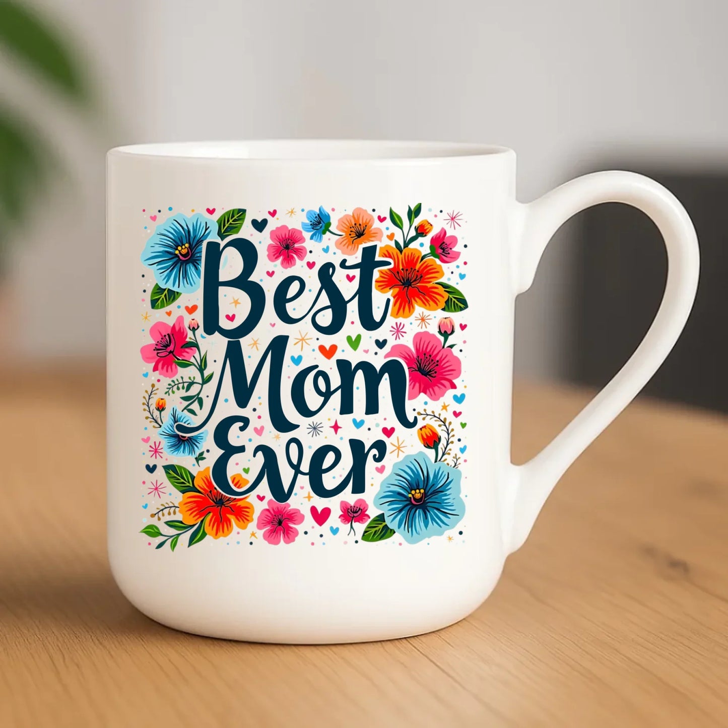 Kubek elegant dla mamy - Kwiaty - Best mom ever DM34 - StoryCups.pl