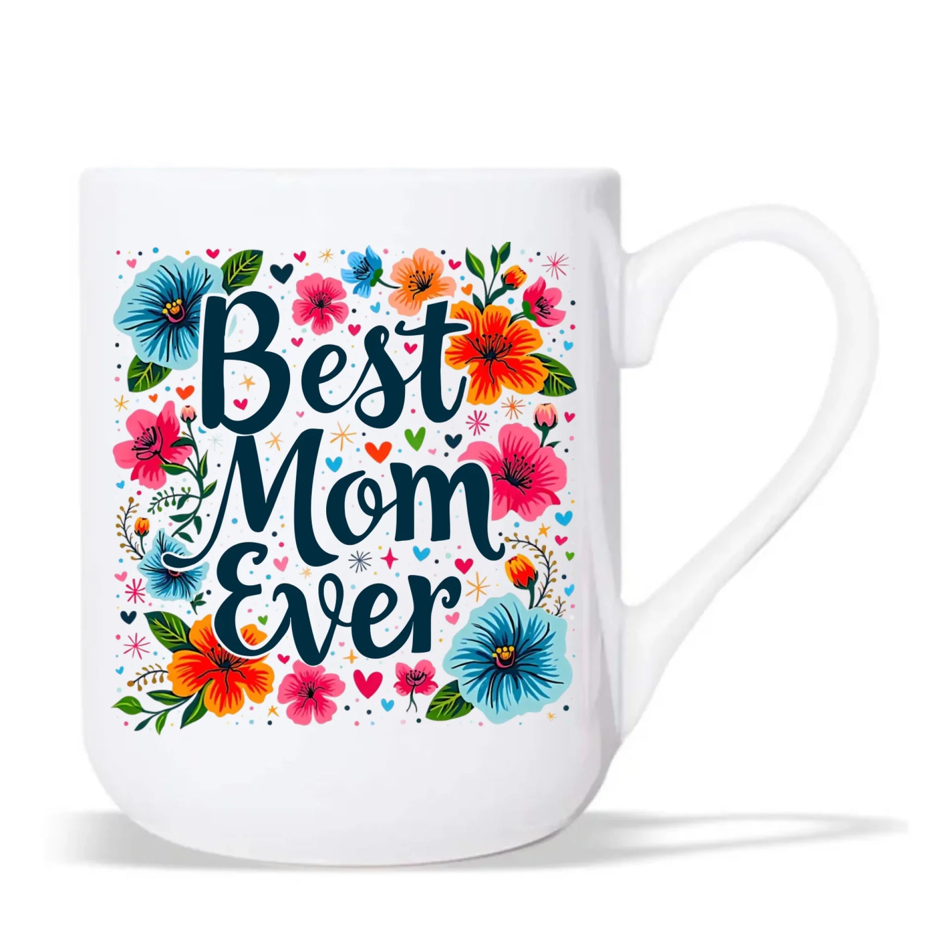 Kubek elegant dla mamy - Kwiaty - Best mom ever DM34 - StoryCups.pl