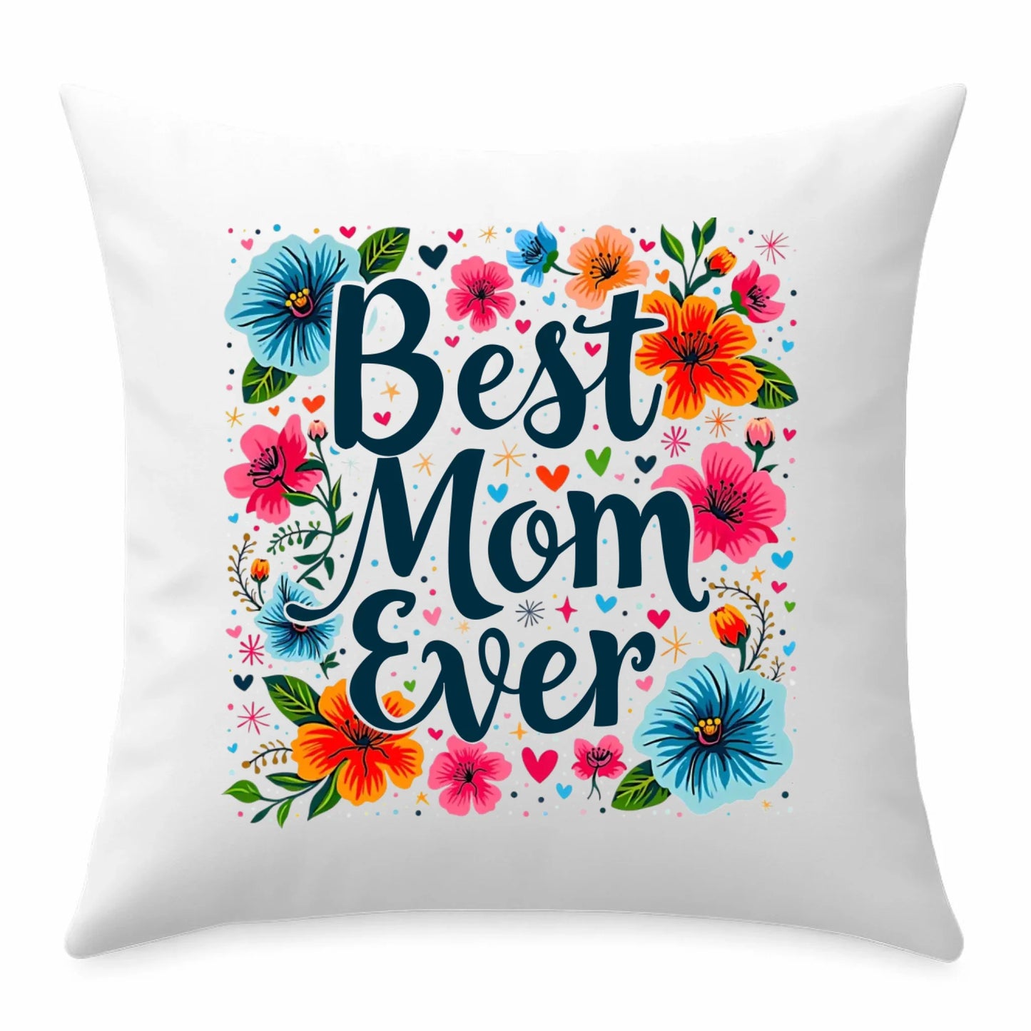 Poduszka dla mamy - Kwiaty - Best mom ever DM34 - StoryCups.pl