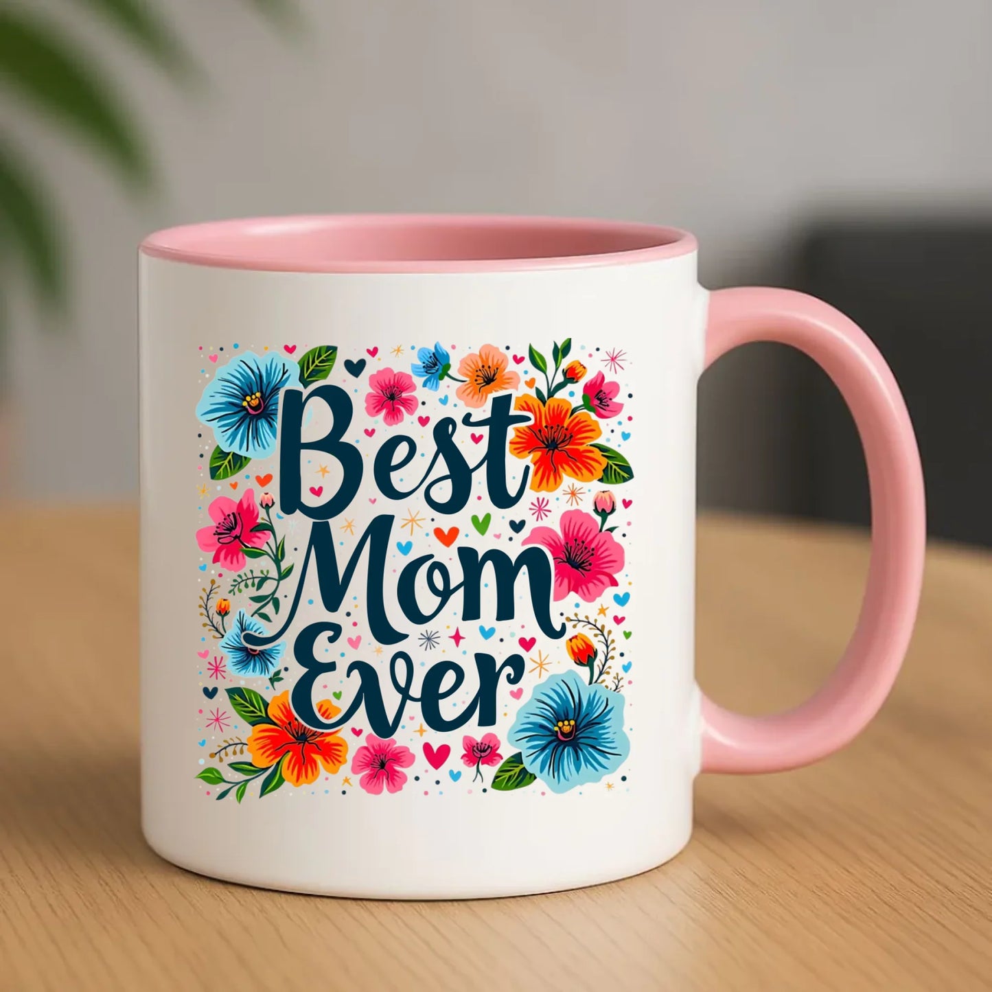 Kubek dla mamy - Kwiaty - Best mom ever DM34 - StoryCups.pl