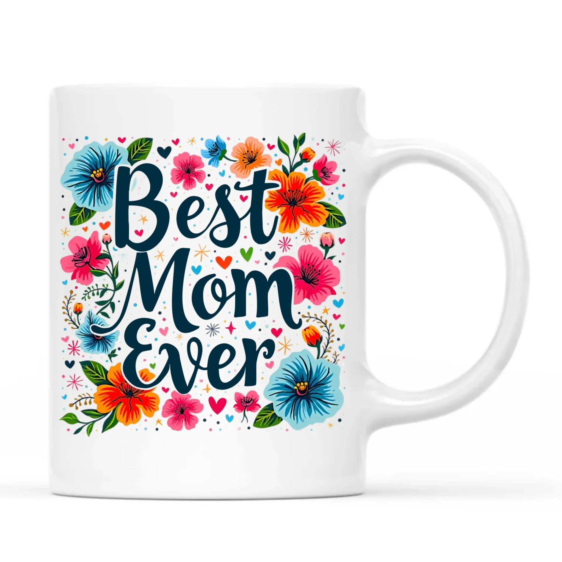 Kubek dla mamy - Kwiaty - Best mom ever DM34 - StoryCups.pl