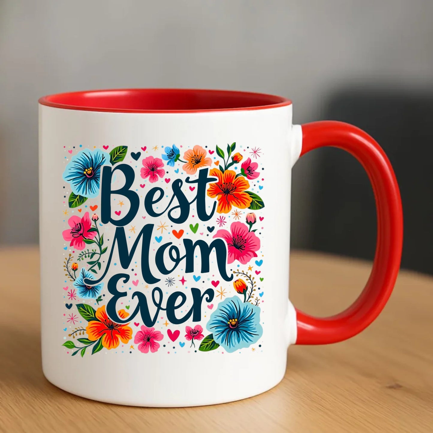 Kubek dla mamy - Kwiaty - Best mom ever DM34 - StoryCups.pl