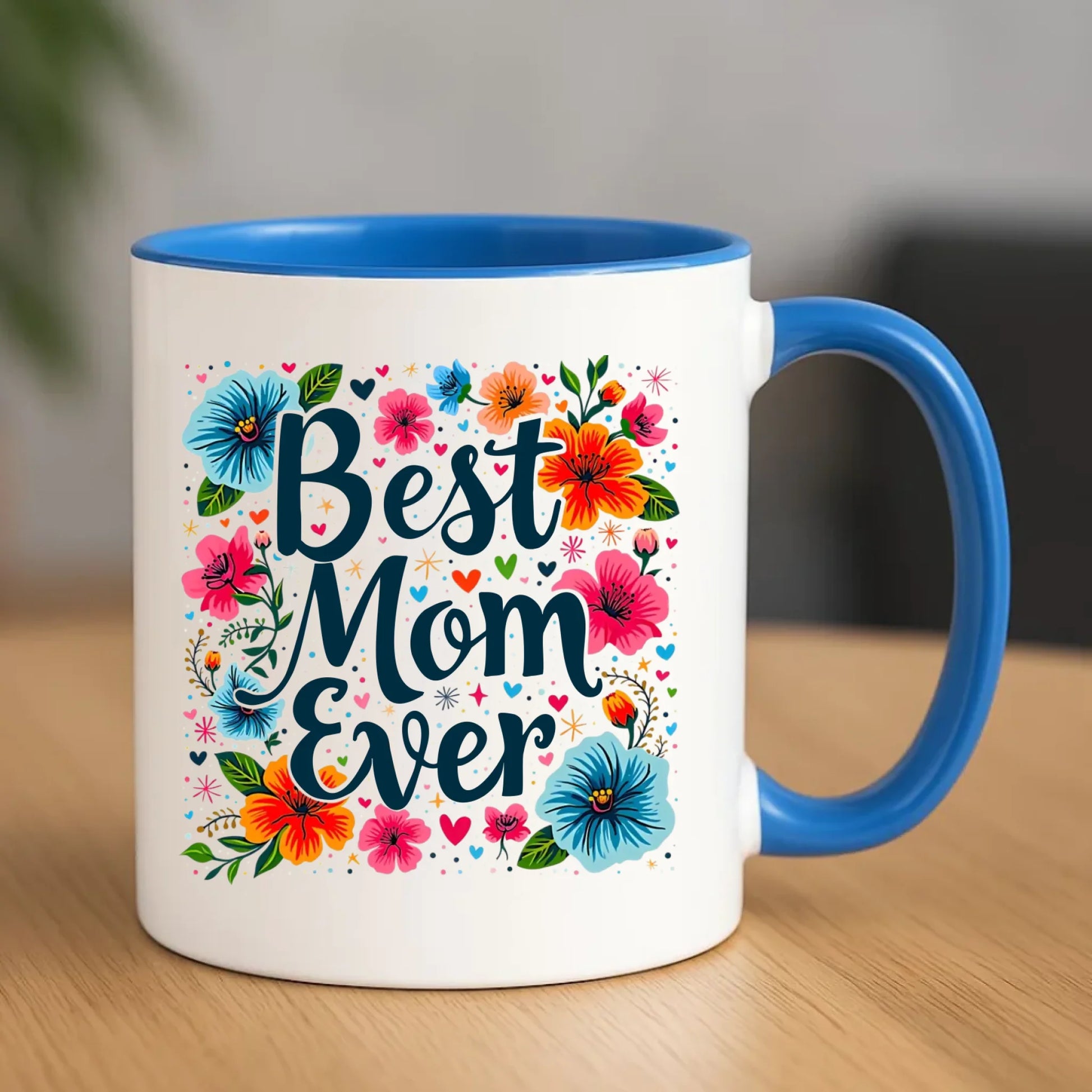 Kubek dla mamy - Kwiaty - Best mom ever DM34 - StoryCups.pl