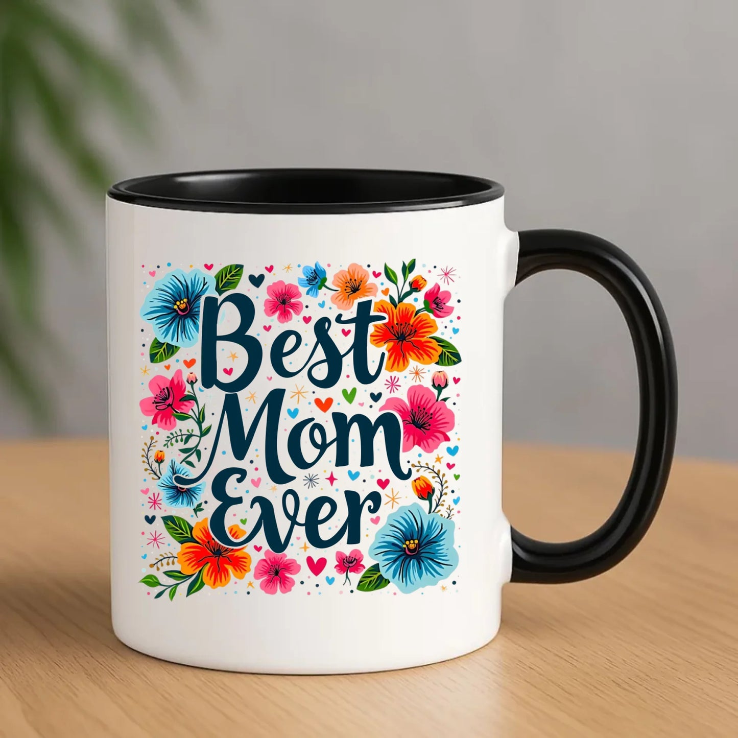 Kubek dla mamy - Kwiaty - Best mom ever DM34 - StoryCups.pl