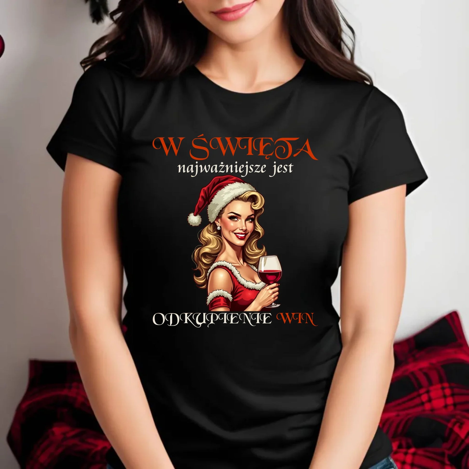 Koszulka damska świąteczna - Odkupienie win BN04 - StoryCups.pl