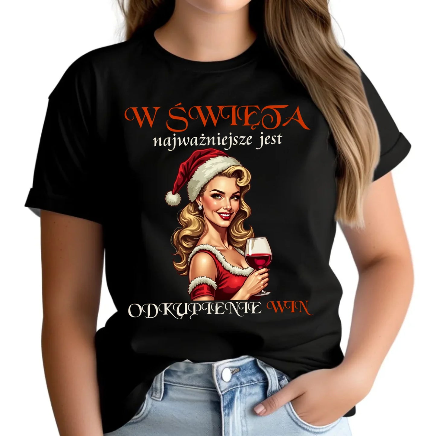 Koszulka damska świąteczna - Odkupienie win BN04 - StoryCups.pl