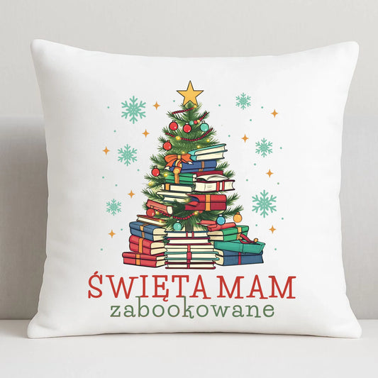 Poduszka świąteczna - Święta mam zabookowane BN05 - StoryCups.pl