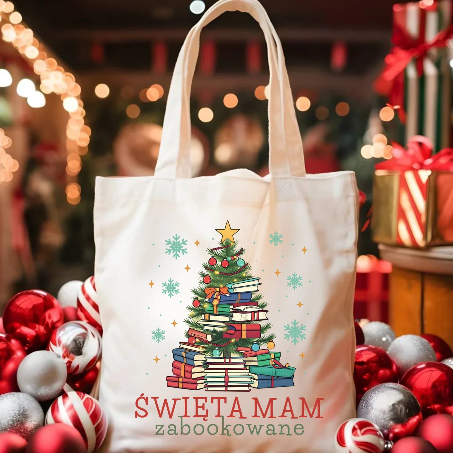 Torba świąteczna - Święta mam zabookowane BN05 - StoryCups.pl