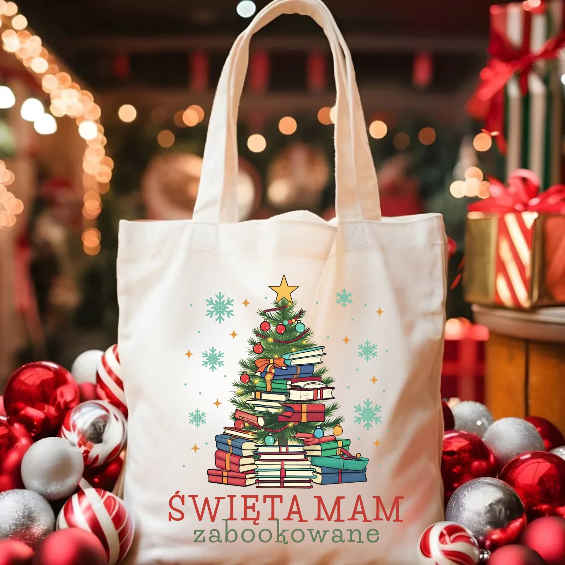 Torba świąteczna - Święta mam zabookowane BN05 - StoryCups.pl